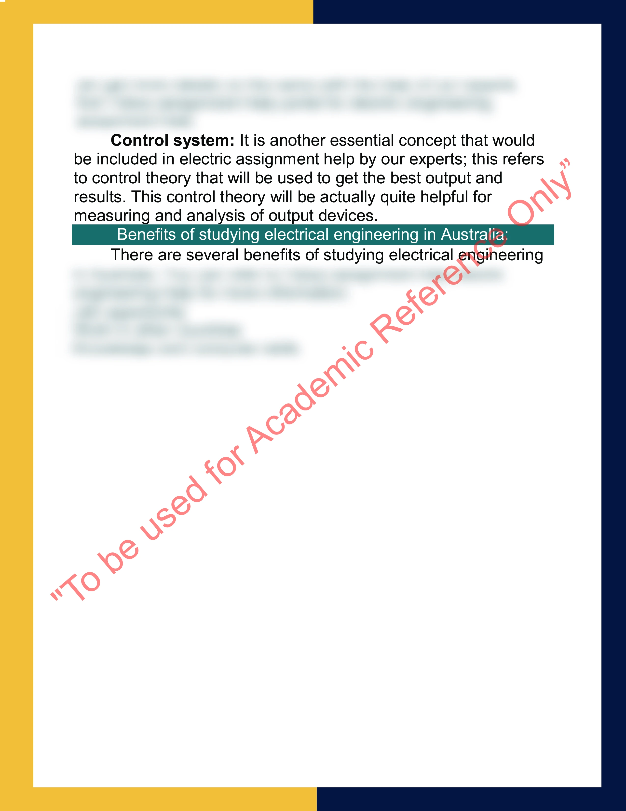 electrical engineering Sample 1