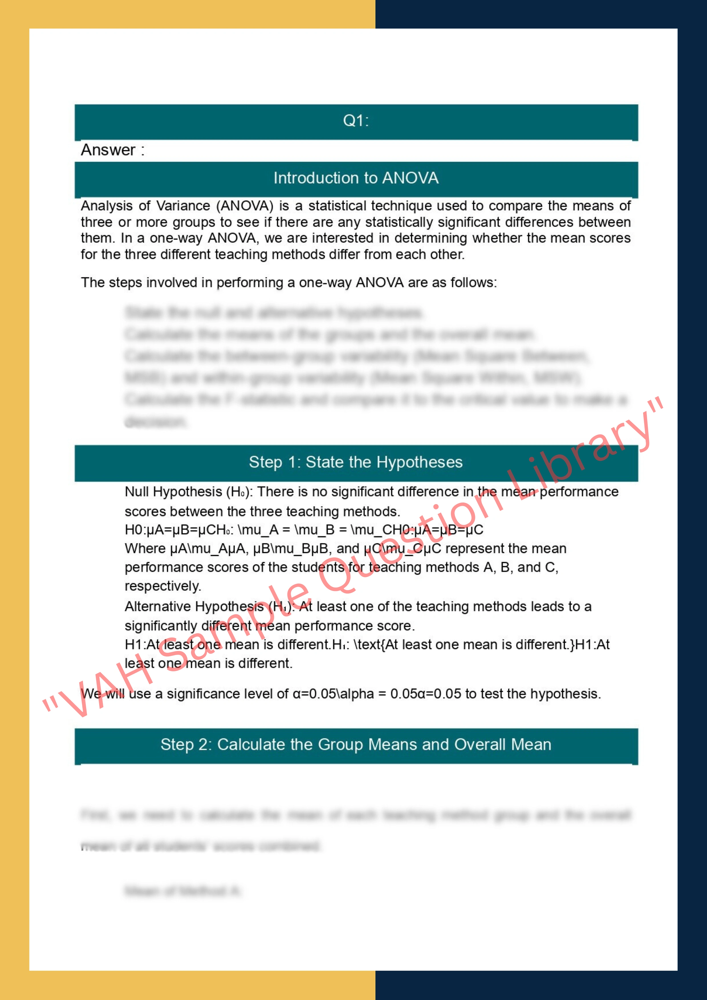 Assignment sample solution of STAT1001 - Introduction to Statistics 2