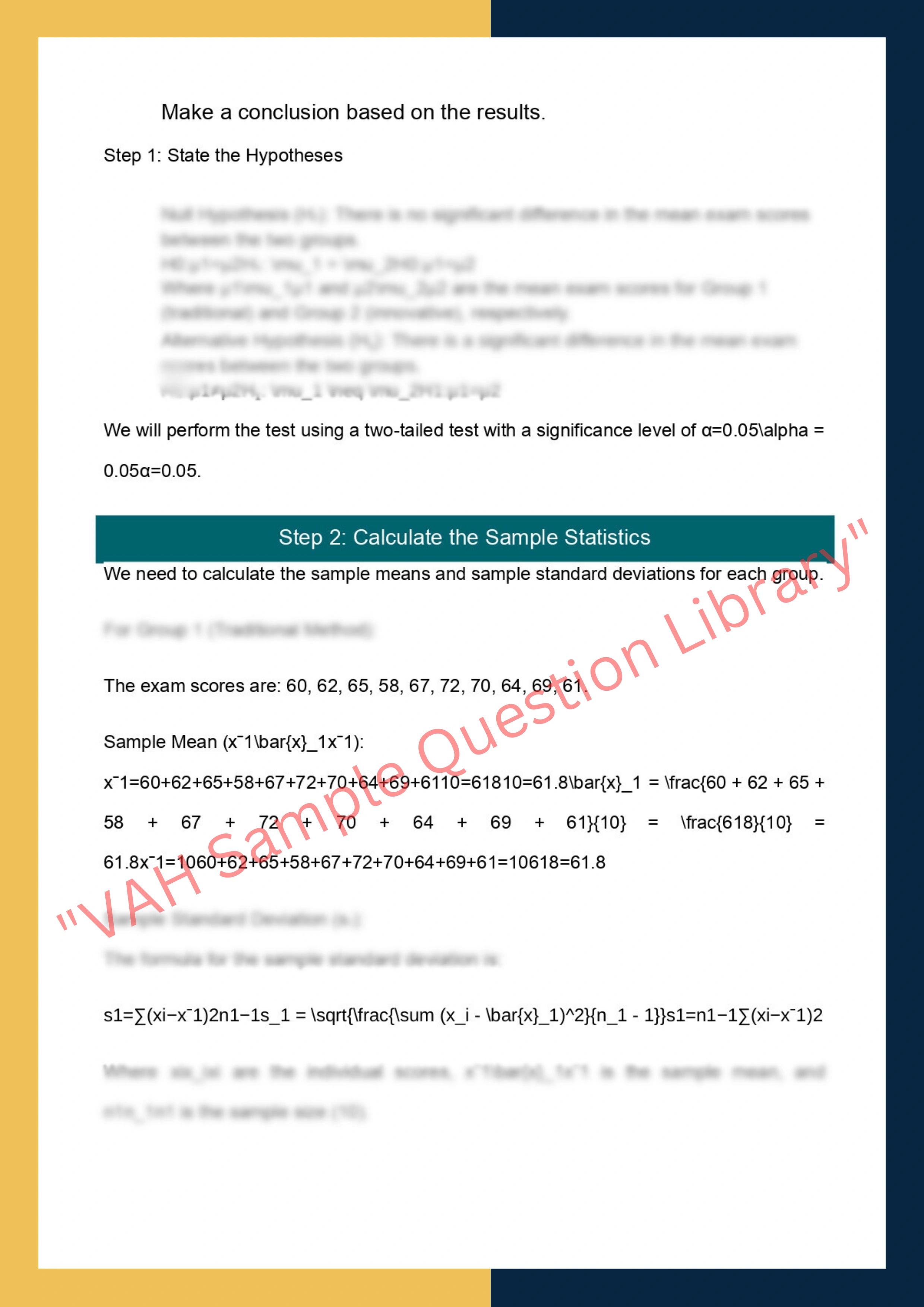 Assignment sample solution of ST1011 - Introduction to Statistics 2