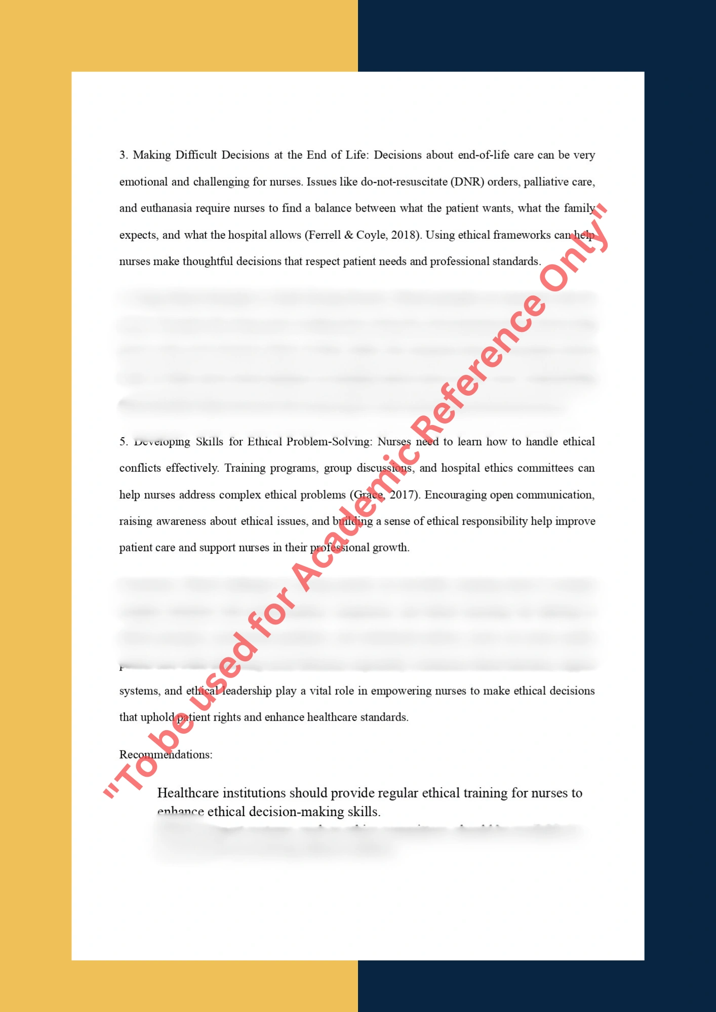 Essay Writing Sample solution on Topics - Ethical Challenges in Modern Nursing Practice 2