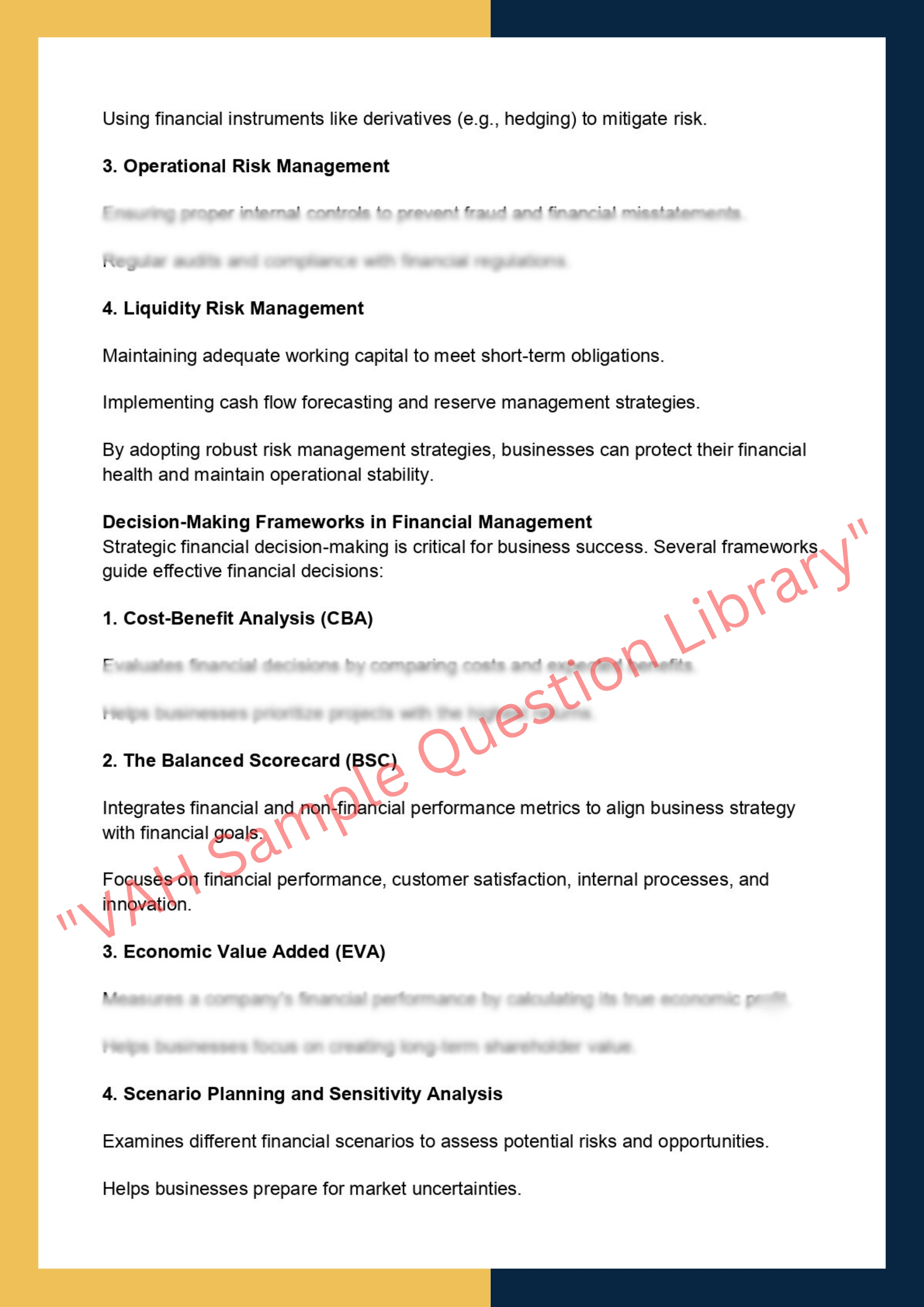 Assignment Sample Of Subject -BUSN7002 Managing Finance and Accounting 2