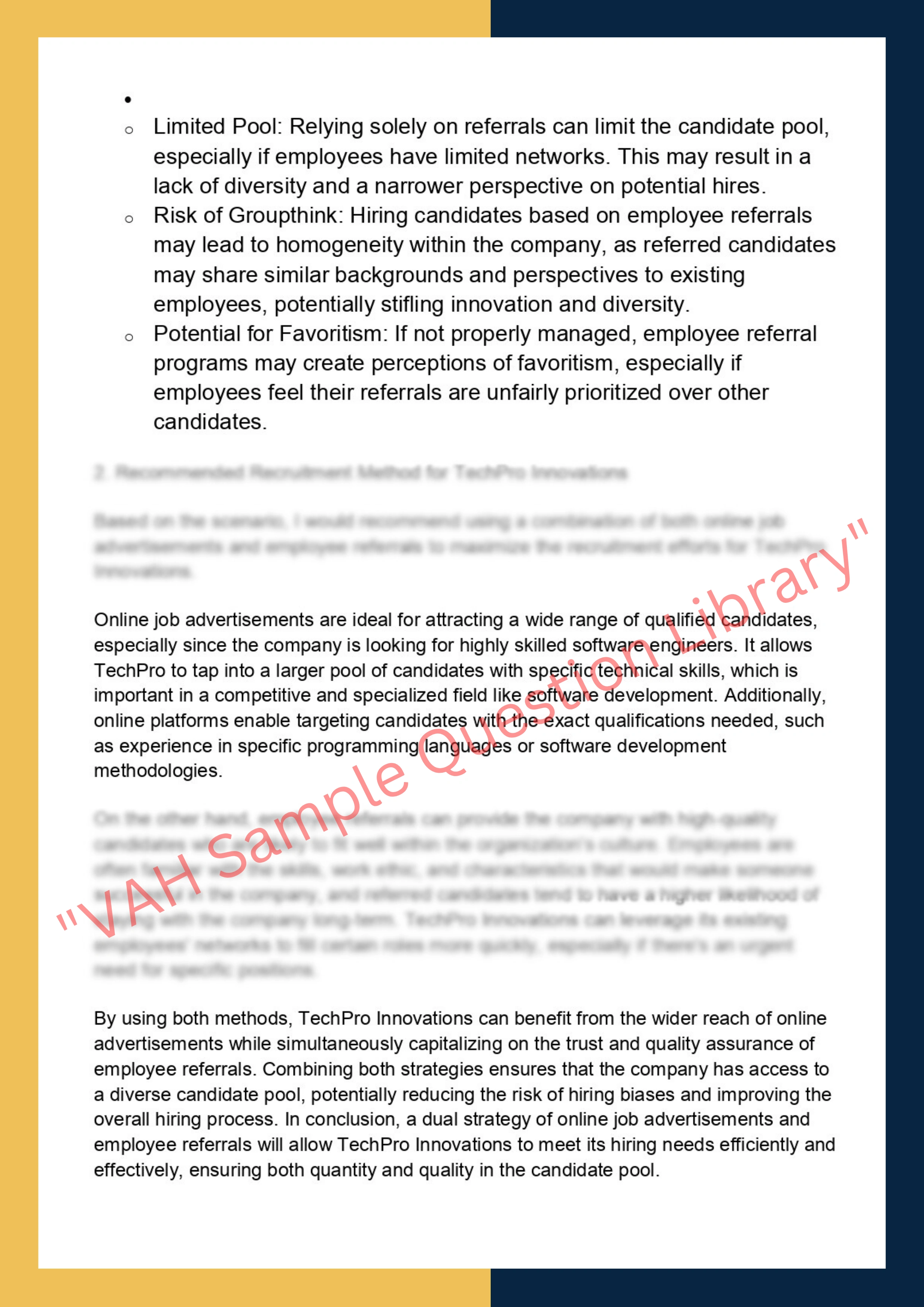 Assignment Sample Of Subject-MGMT90015 Human Resource Fundamental 2