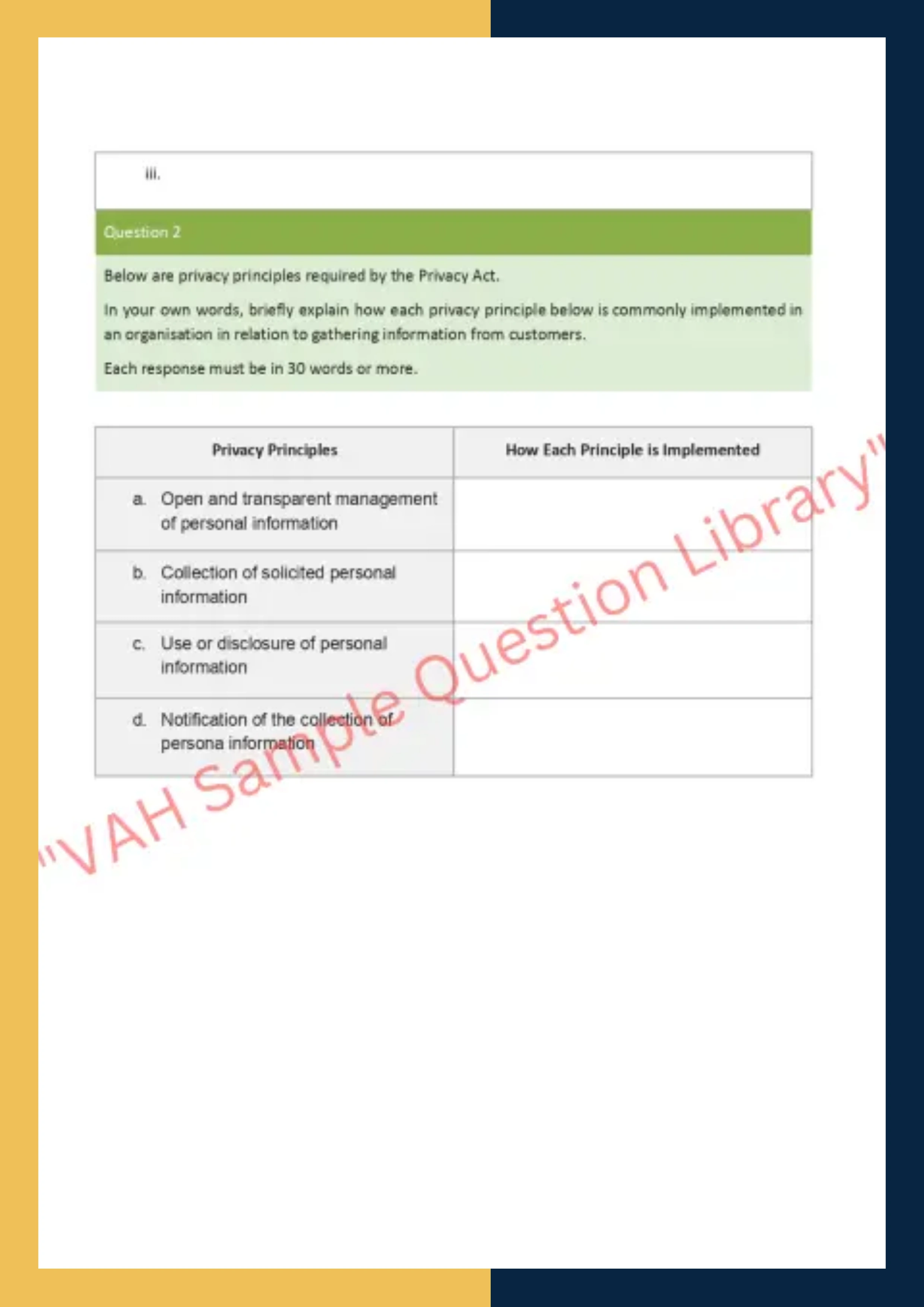 Assignment Question Sample of BSBOPS304 - Deliver and monitor a service to customers 2