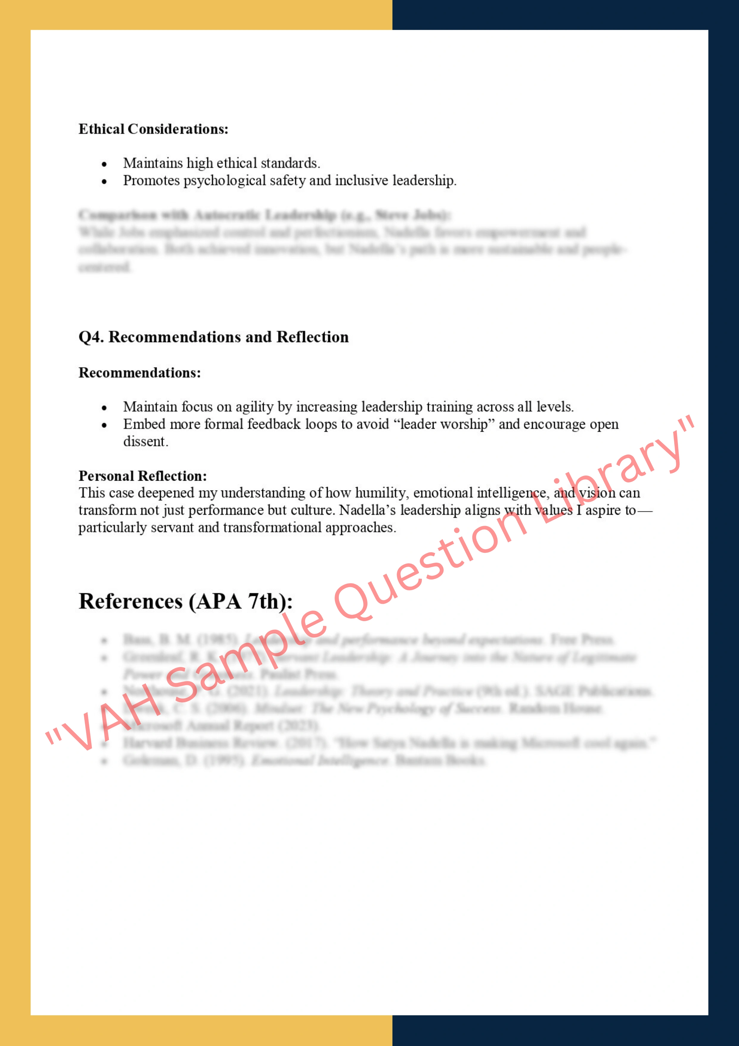 MGMT6025 - Leadership in Organizations - Individual Case Study Analysis 2