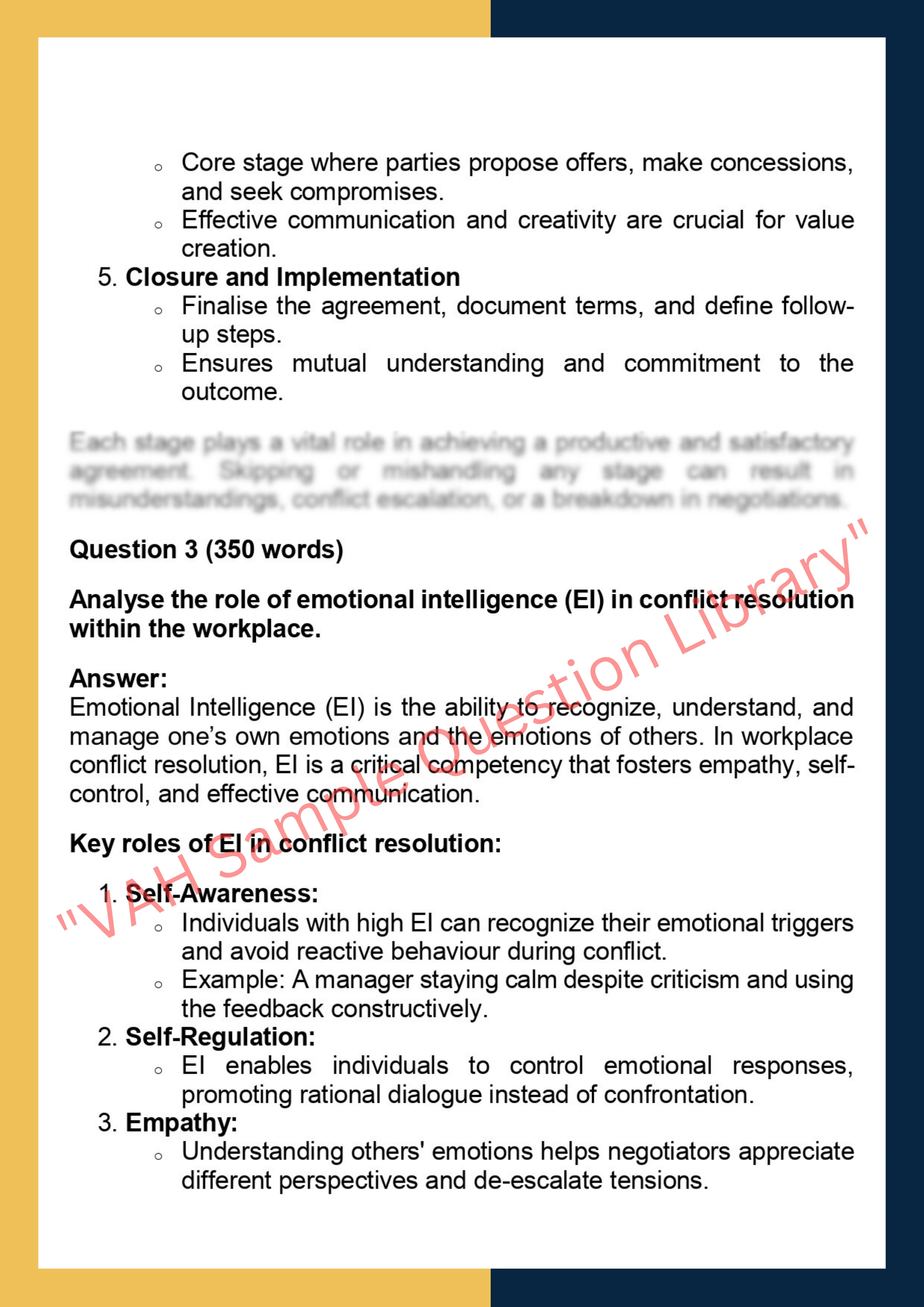MGMT6065–  Negotiation and Conflict  Resolution 2