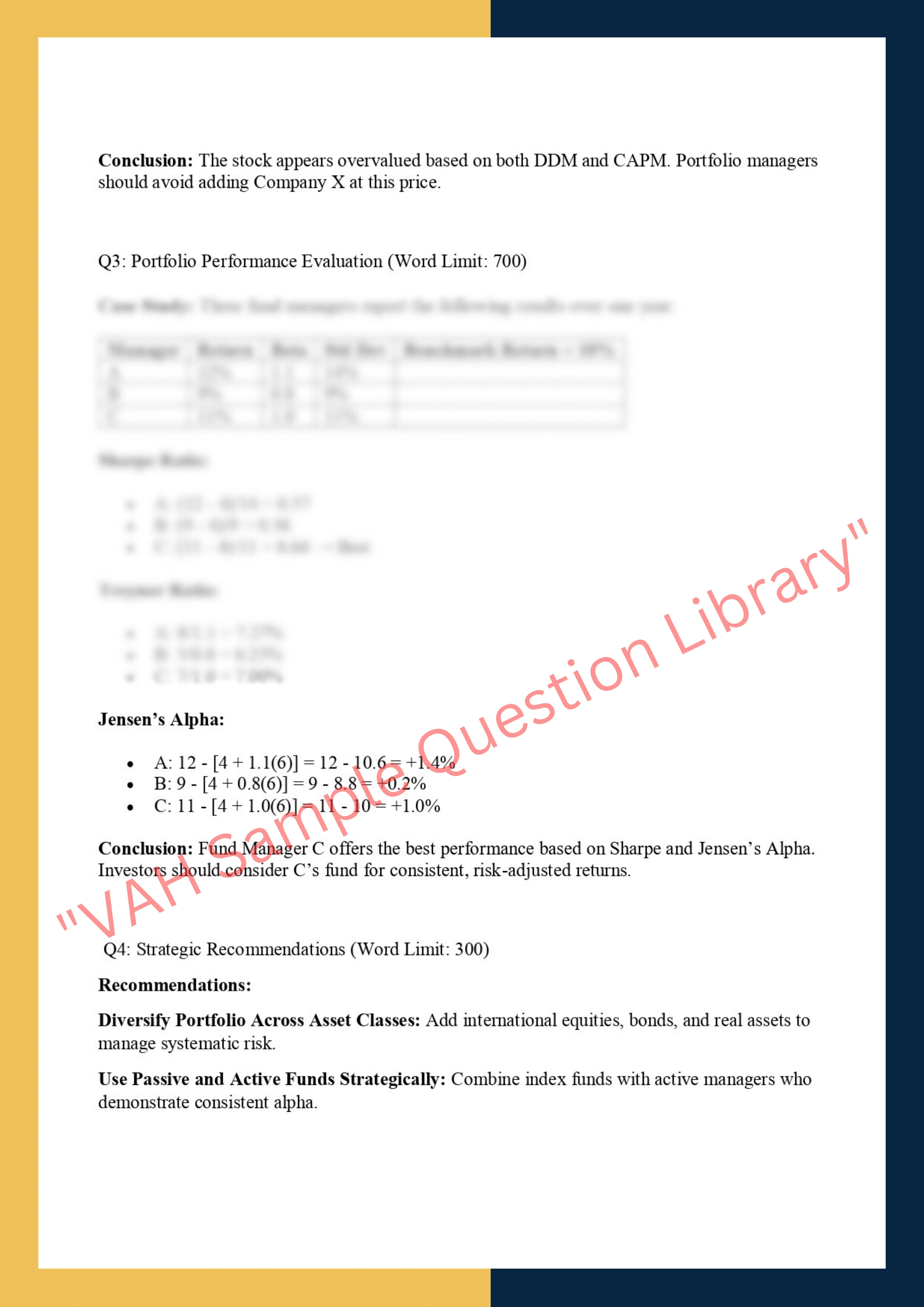 FINC6001  - Investments & Portfolio Managemen: Analytical Report + Case Study 2
