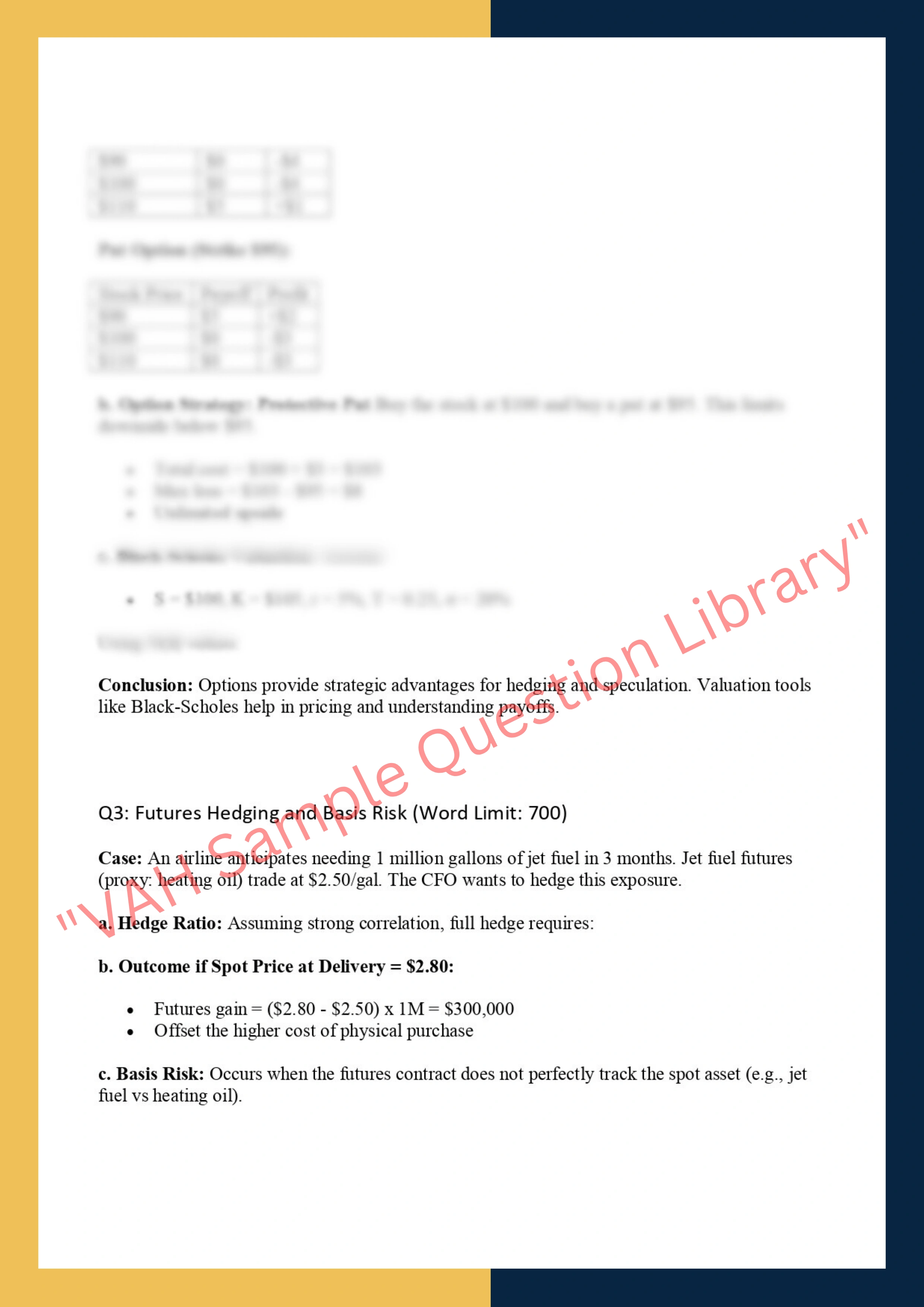 FINC6003: Financial Derivatives: Case-Based Analytical Report 2