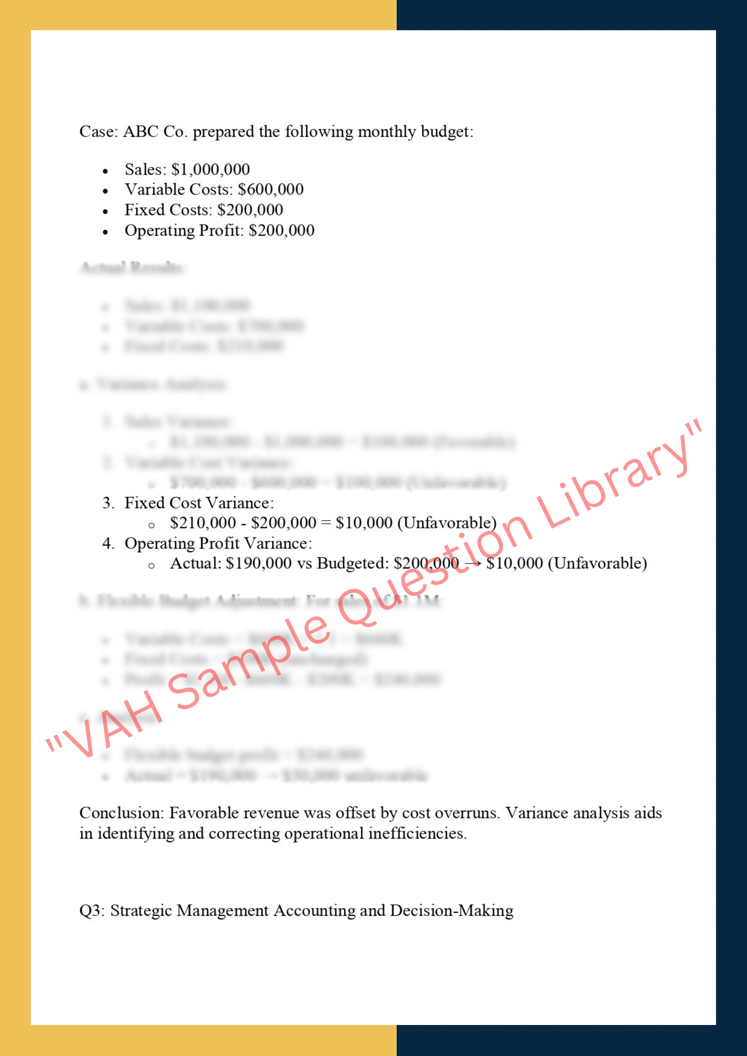 FINC6006- Advanced Managerial Accounting 2