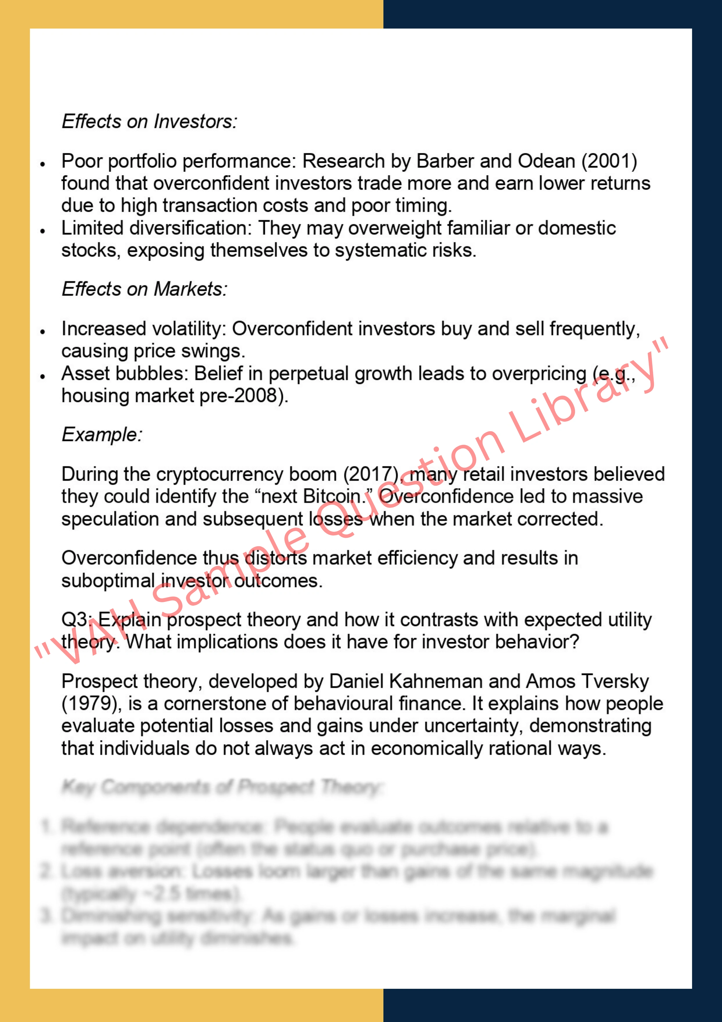 FINC6014 –  Behavioural Finance 2