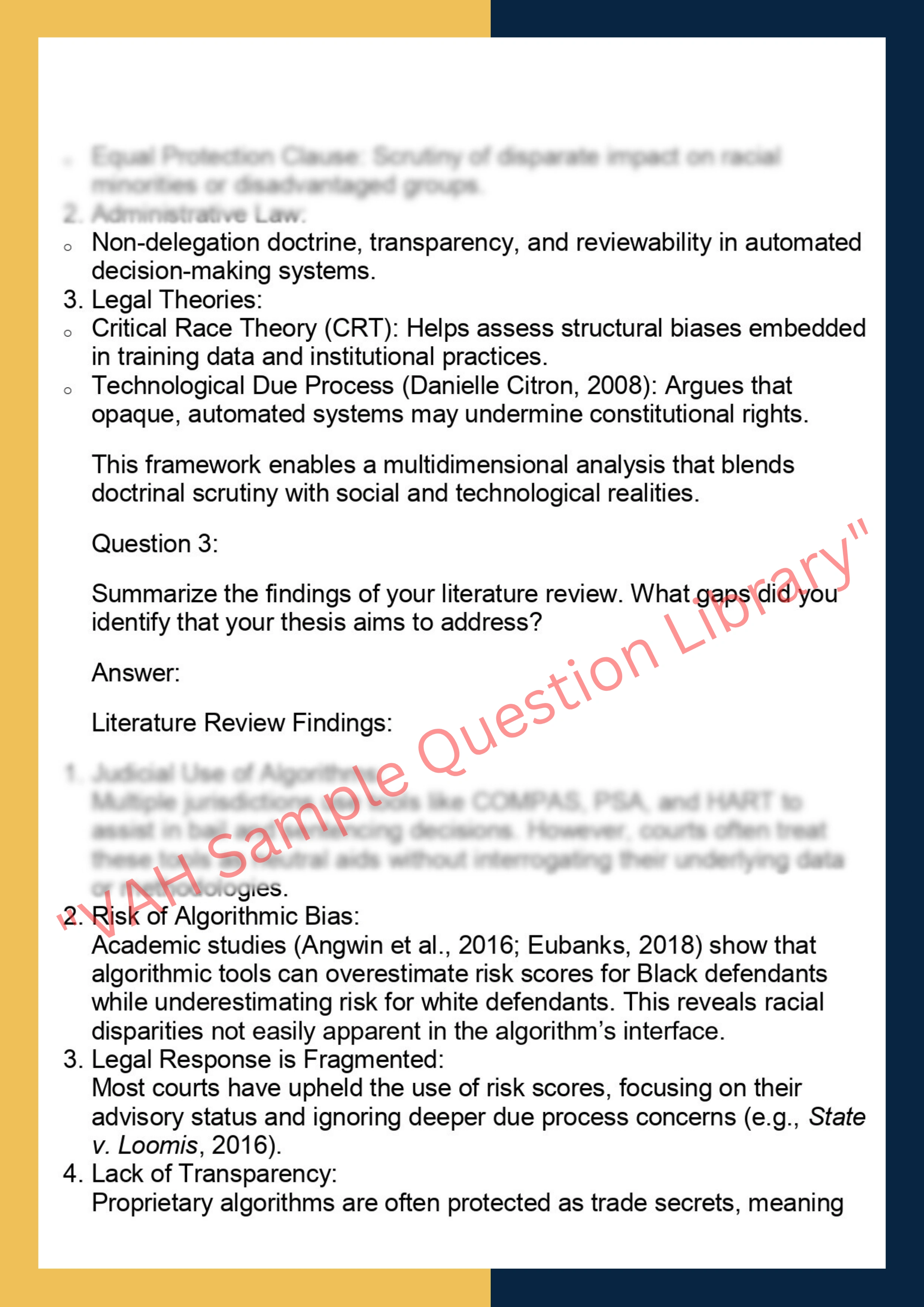 LAW7001–  Legal Research Thesis 2