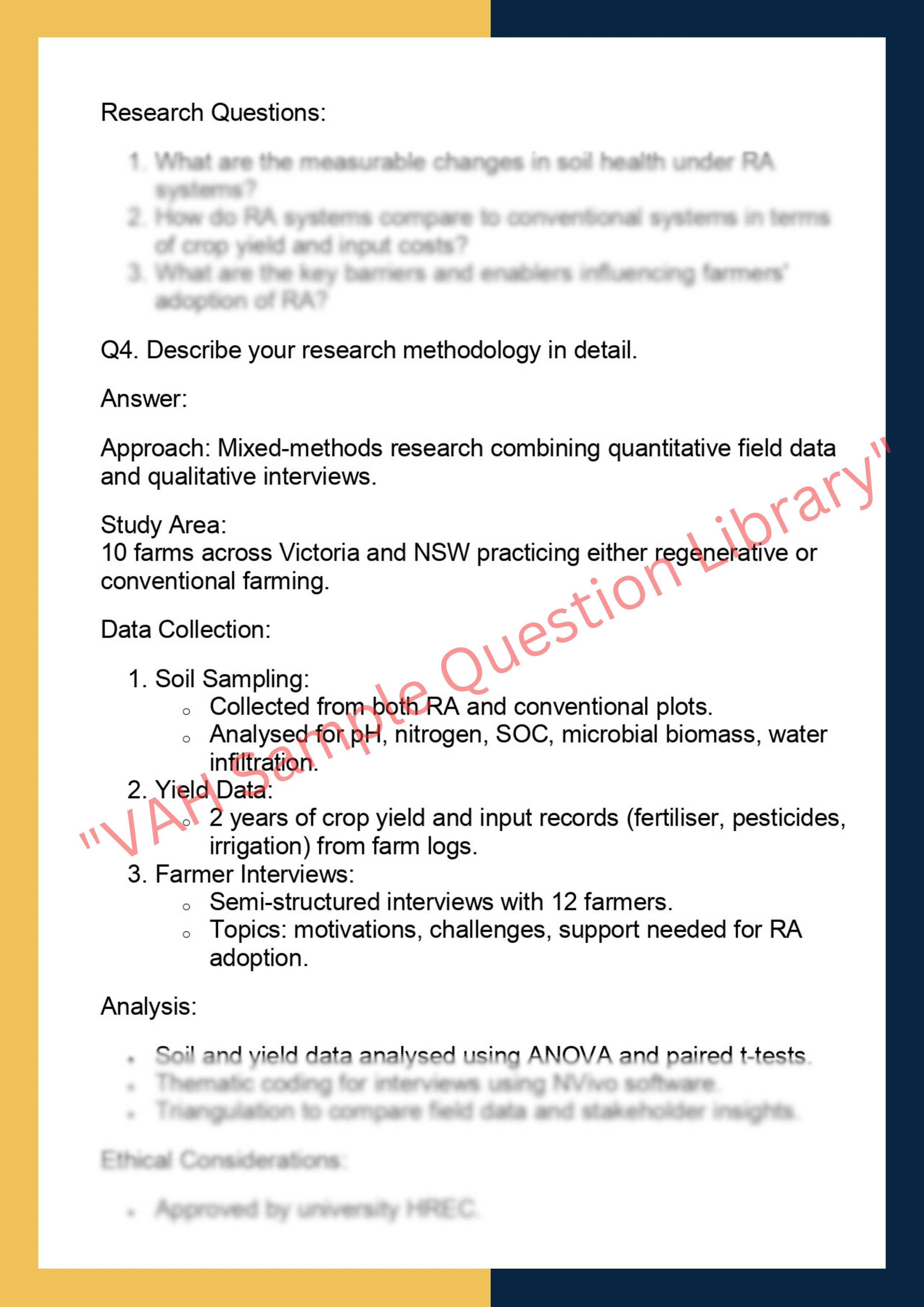 AGRI7101– Agricultural Research Thesis 2