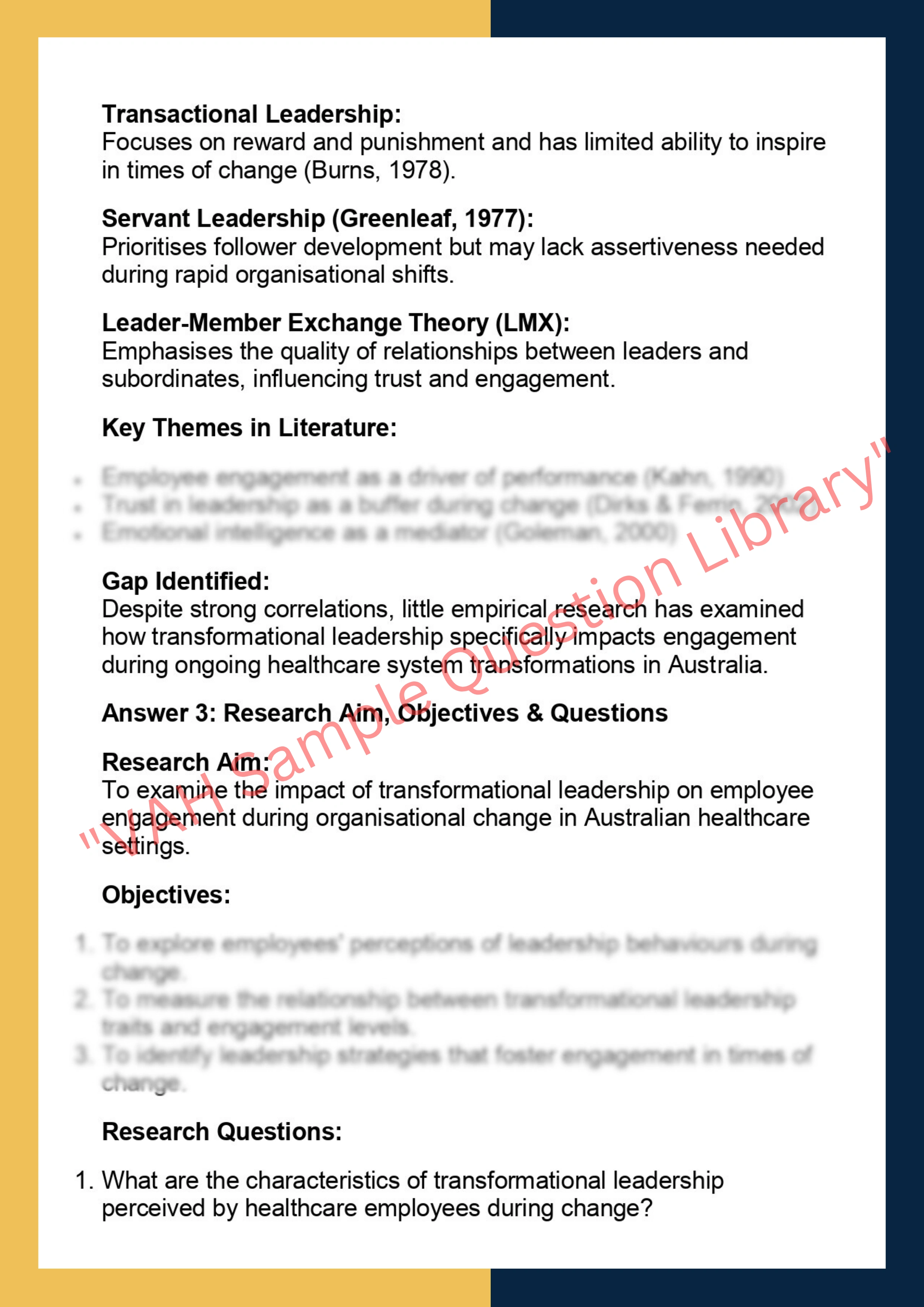 LEAD7001:  Leadership Research Project 2