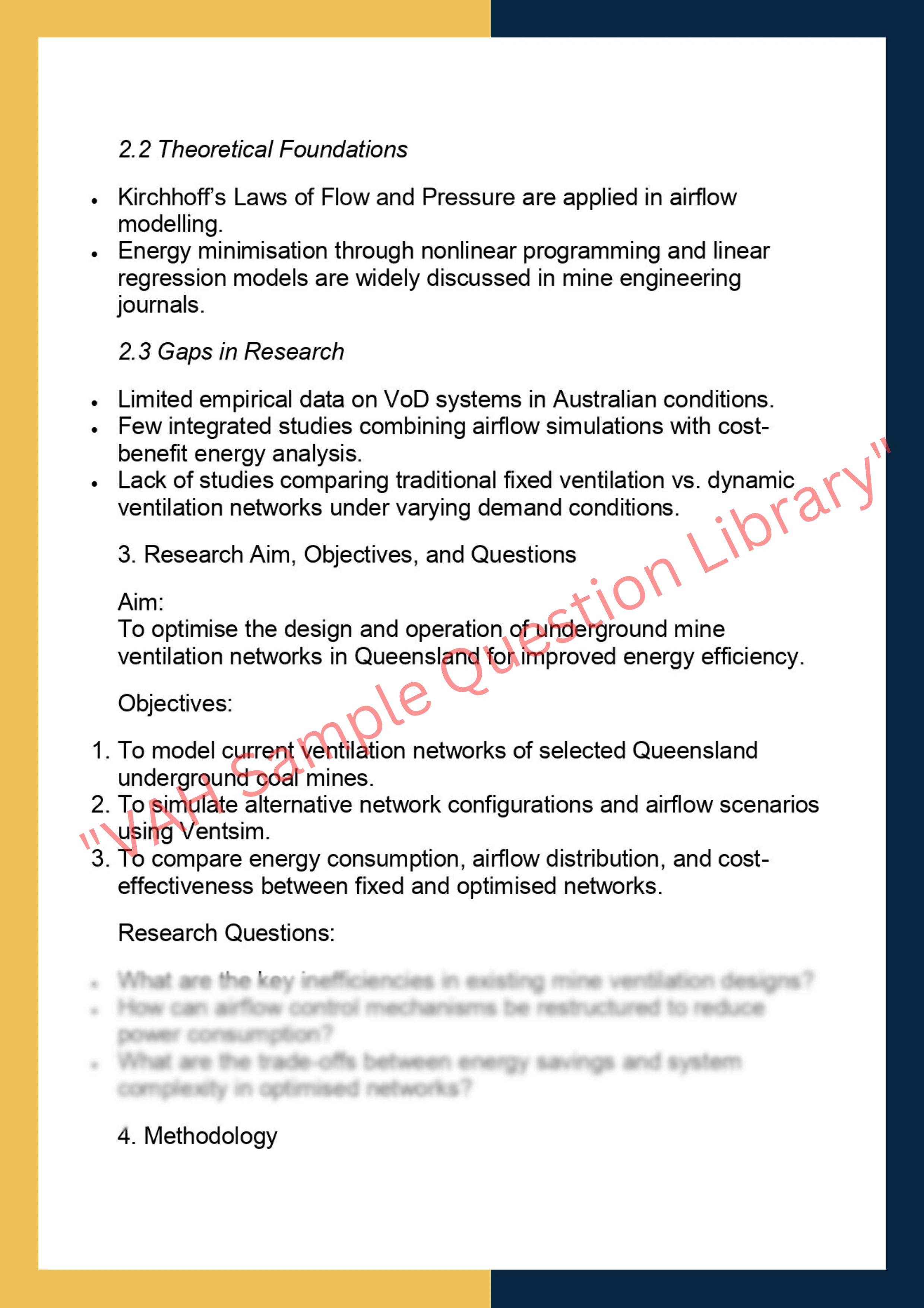 MINE7100 : Mining Engineering Thesis 2