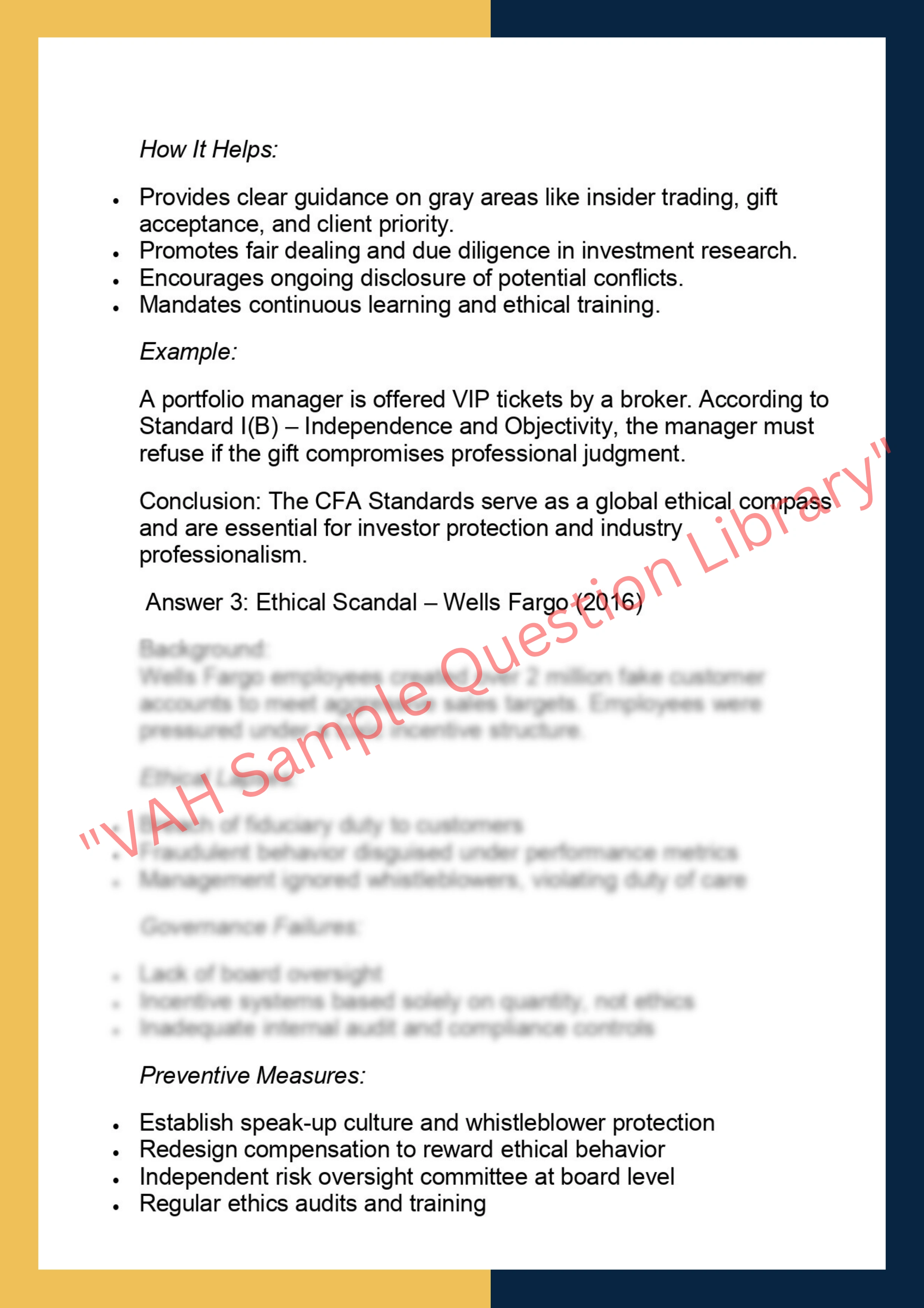 FINC6021 –  Ethics and Professional Standards in Finance 2