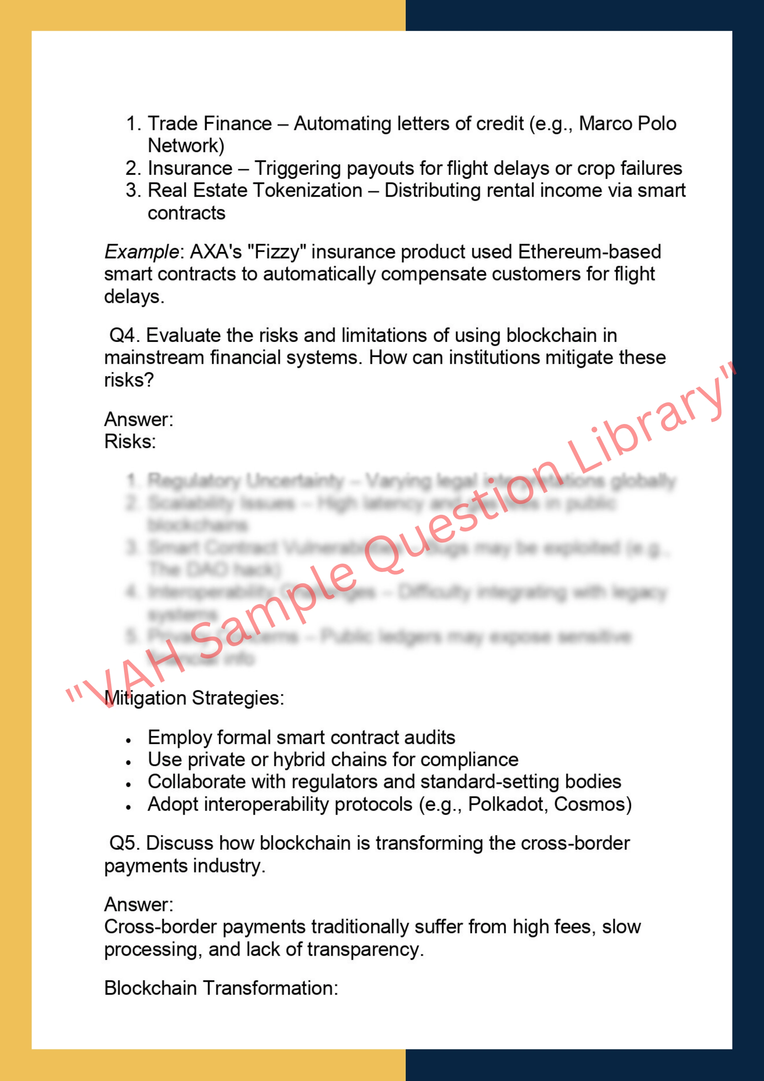 FINC6023 – Blockchain Applications in  Financial Services 2