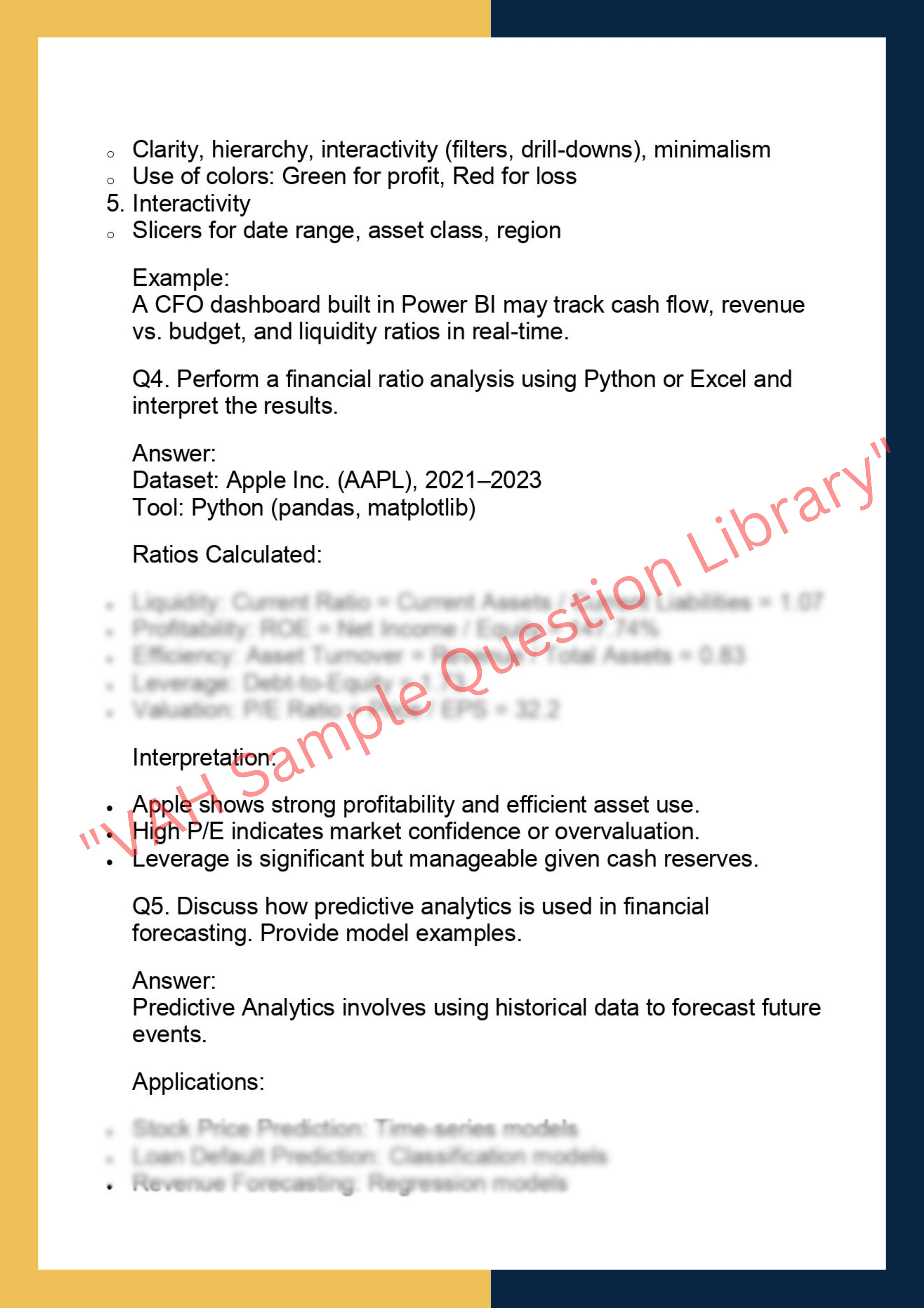 FINC6025 –  Financial Data Analytics 2