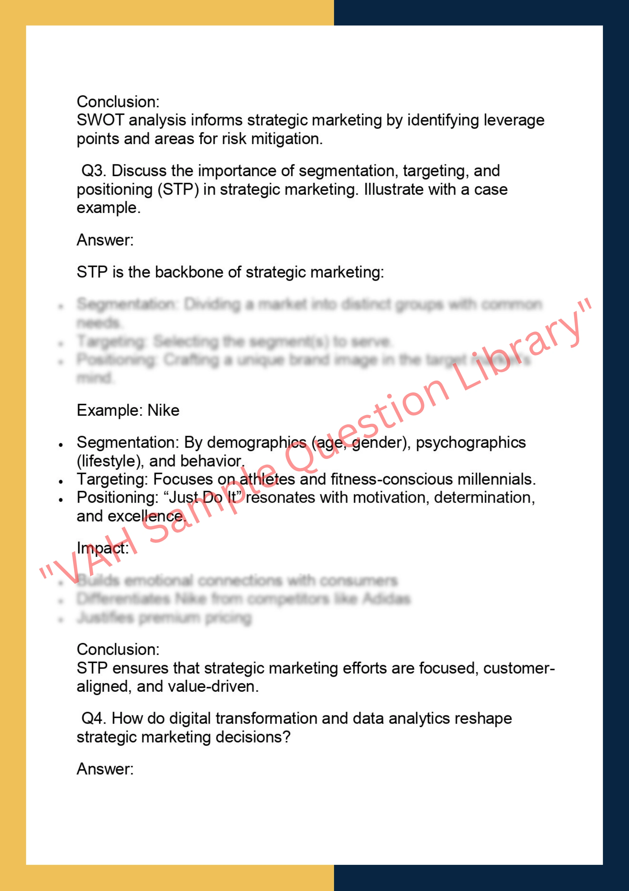 MKTG6003 -  Strategic Marketing 2