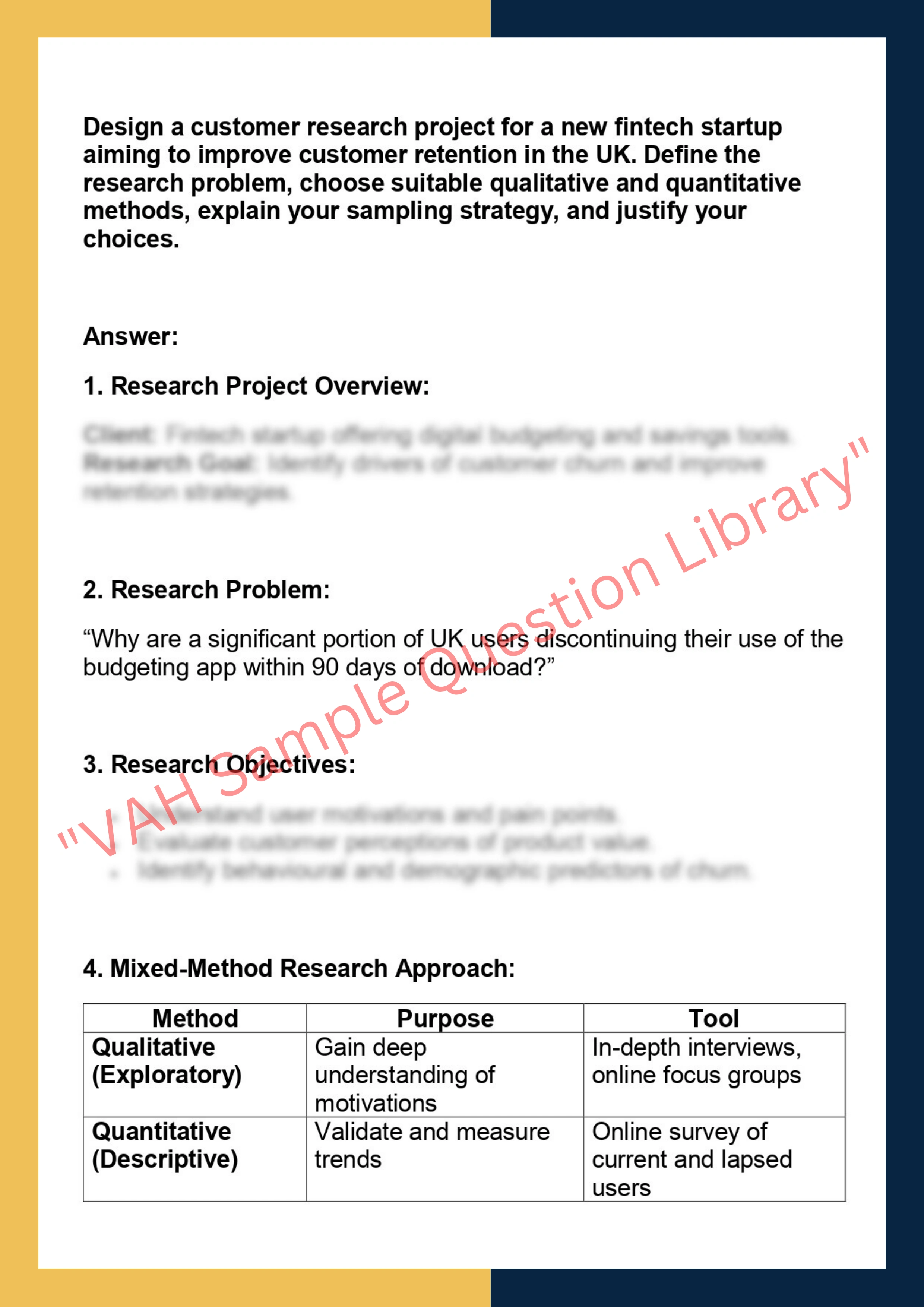 MK7003 Subject Title: Customer Insights and  Research 2