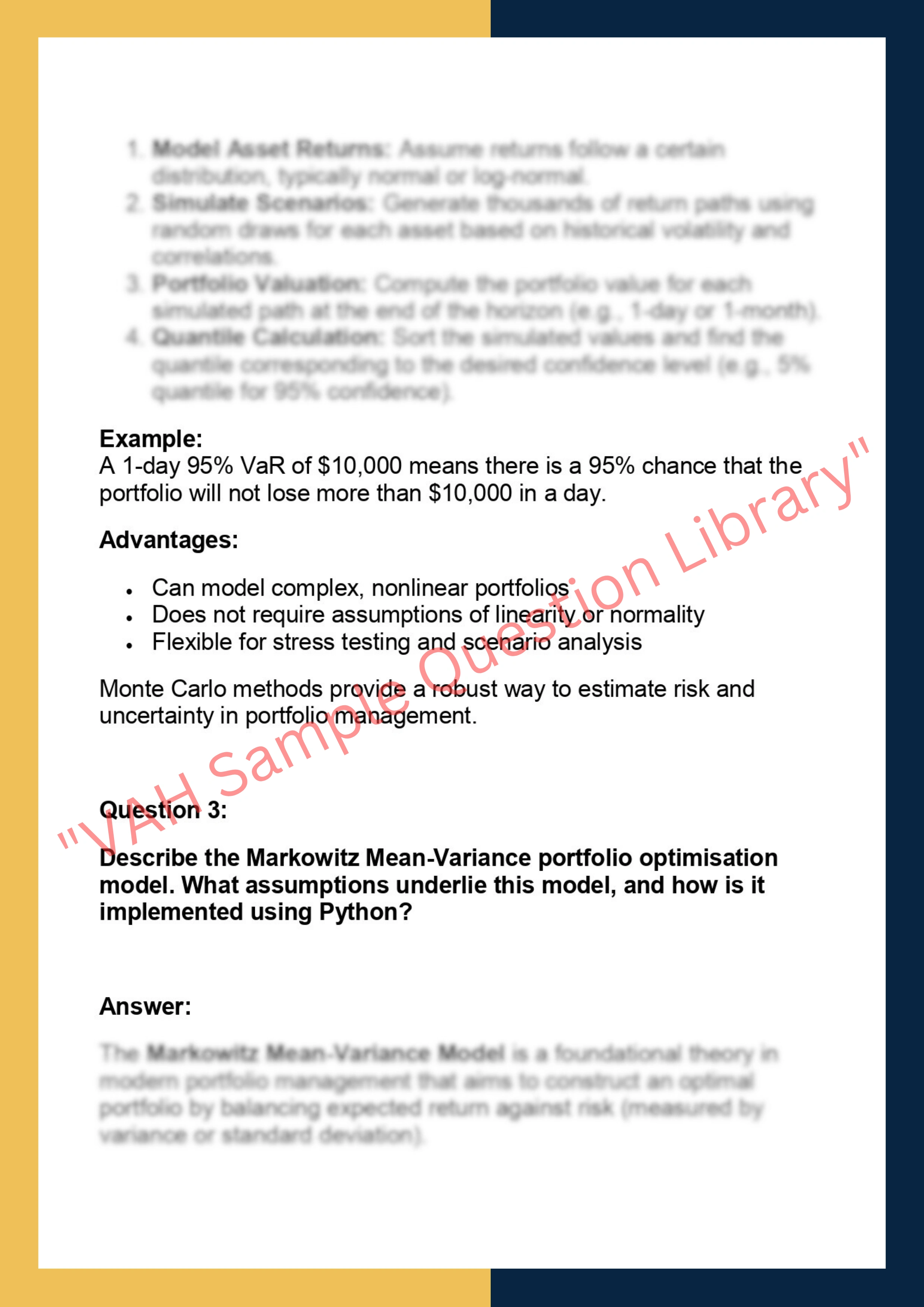 FINP611 – Financial Modelling Using Python 2