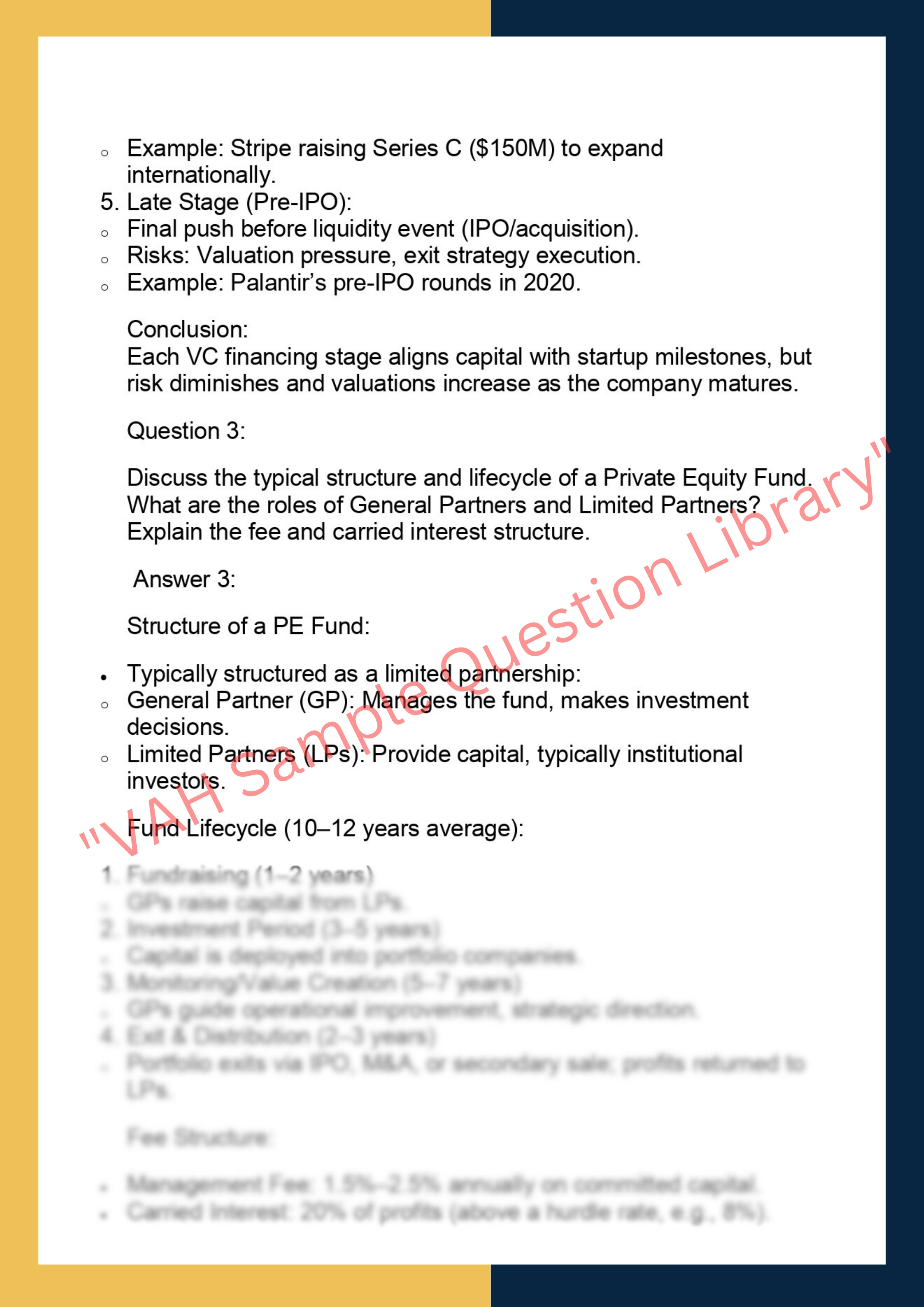 FINC6031 – Private Equity and Venture Capital 2