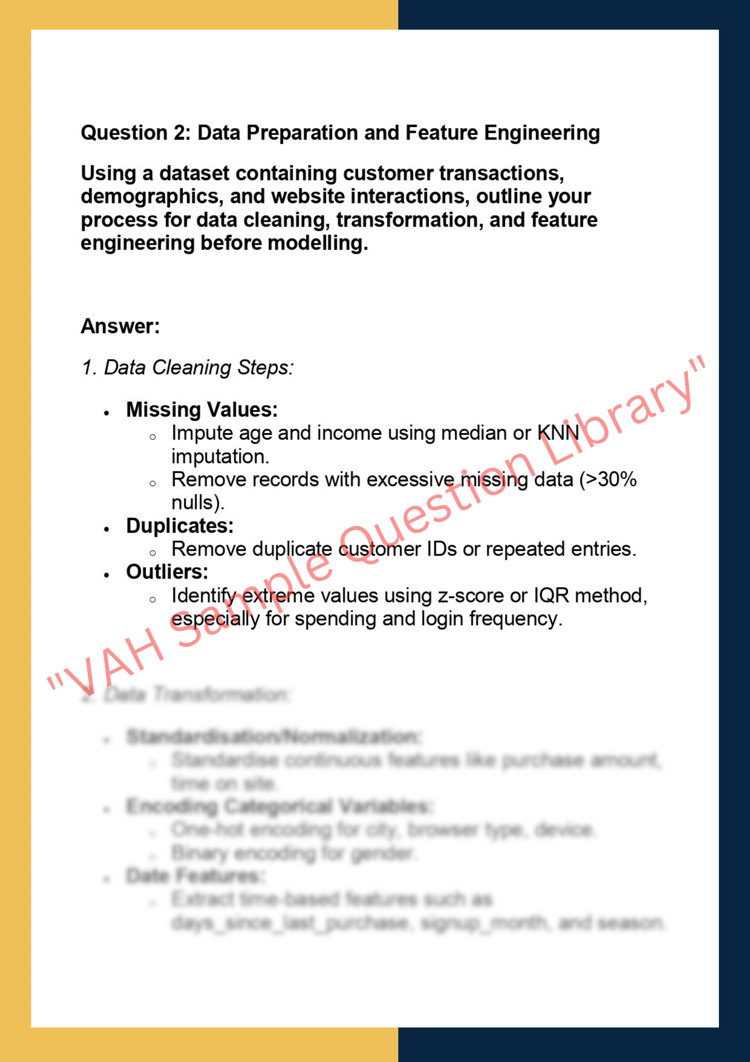 DSCE6015 Subject Title: Predictive Analytics & Modelling 2