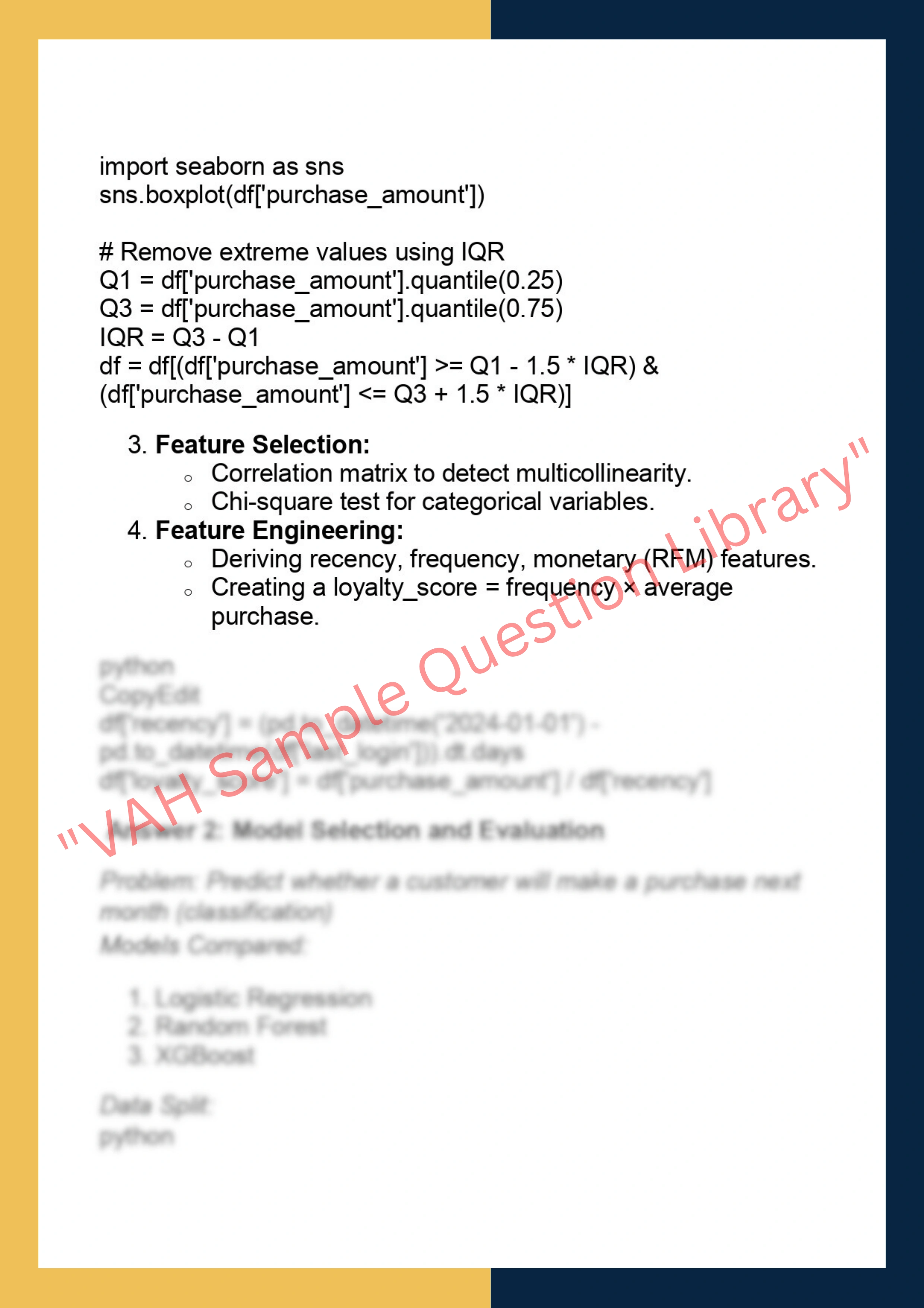 DSCE6016 – Predictive Analytics & Modelling 2