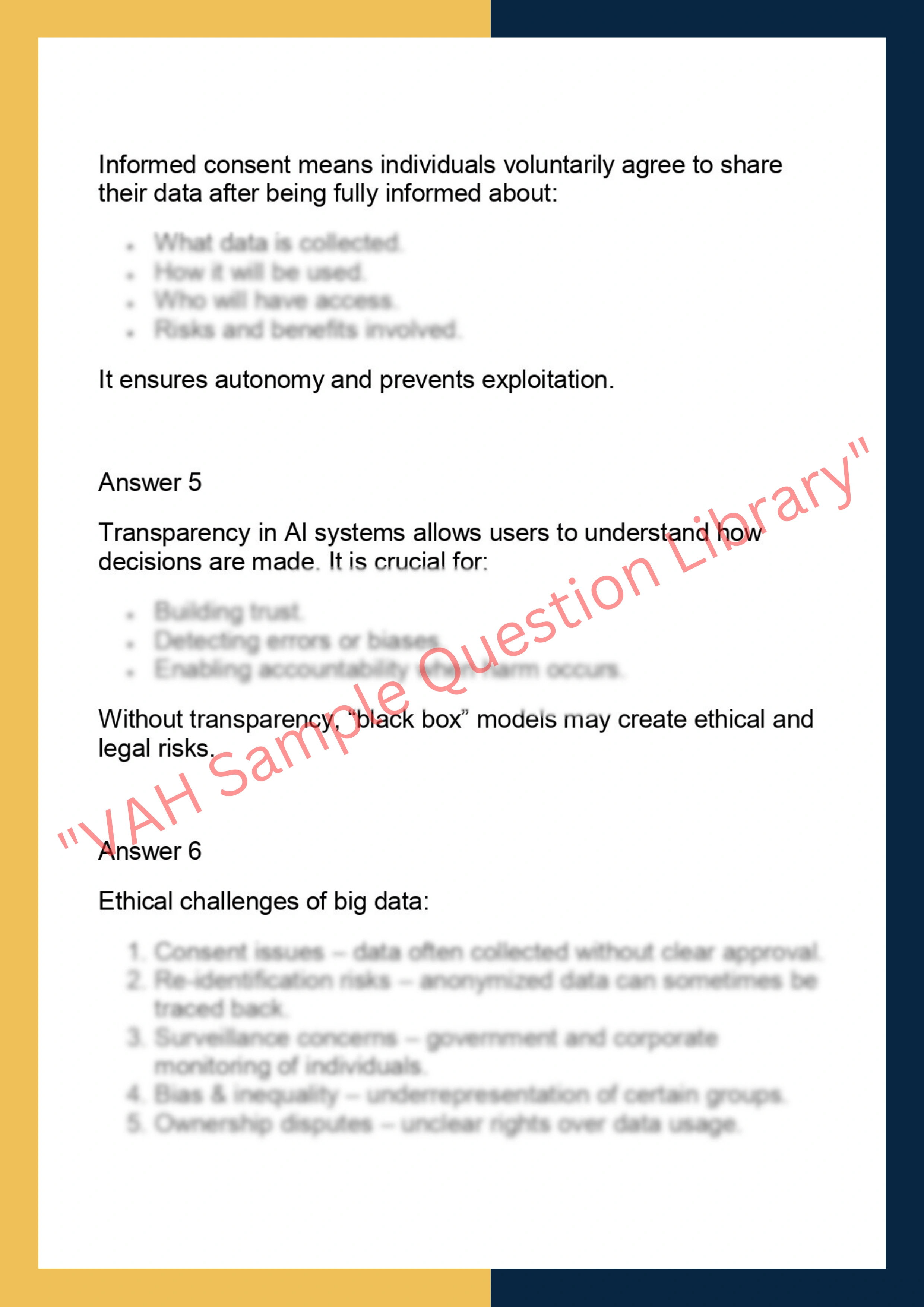 DS6006 – Ethics & Social Responsibility in  Data Science 2