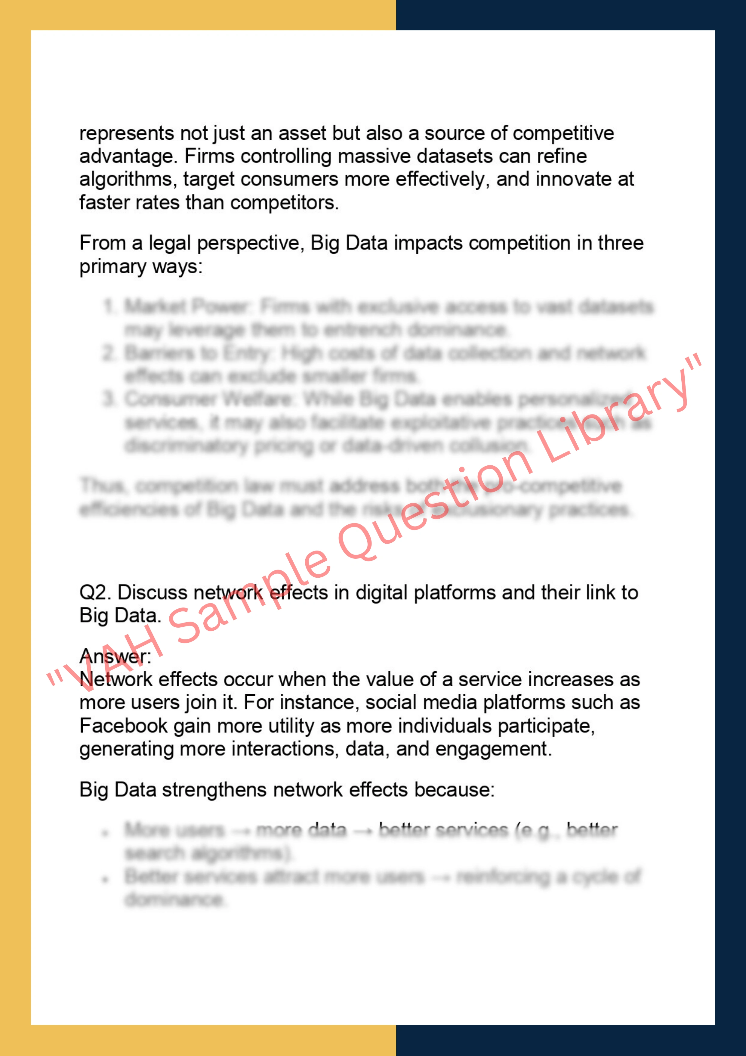 LAWS90166 – Big Data: Competition Policy  and Law 2