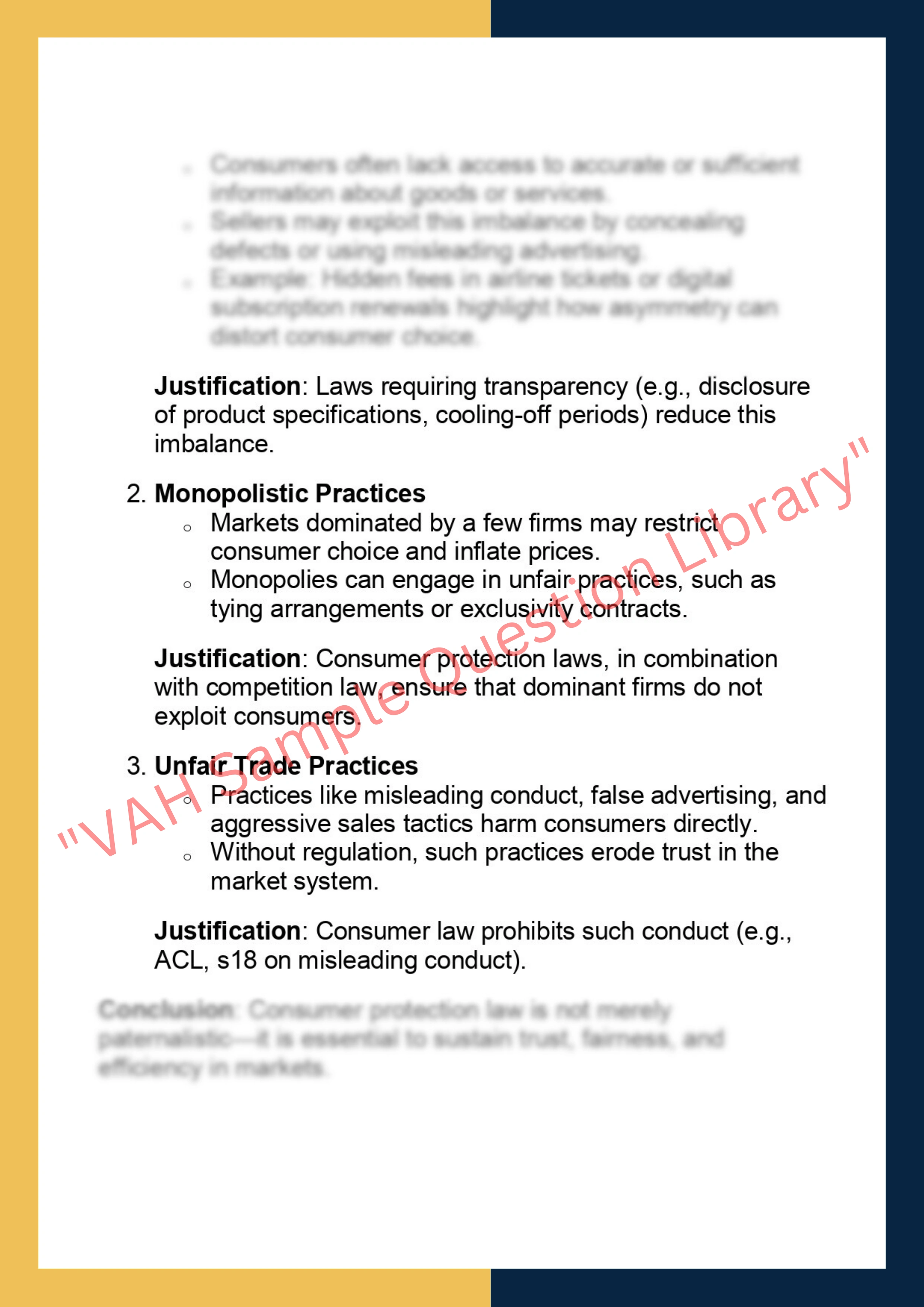 LAWS90070  – Consumer Protection 2