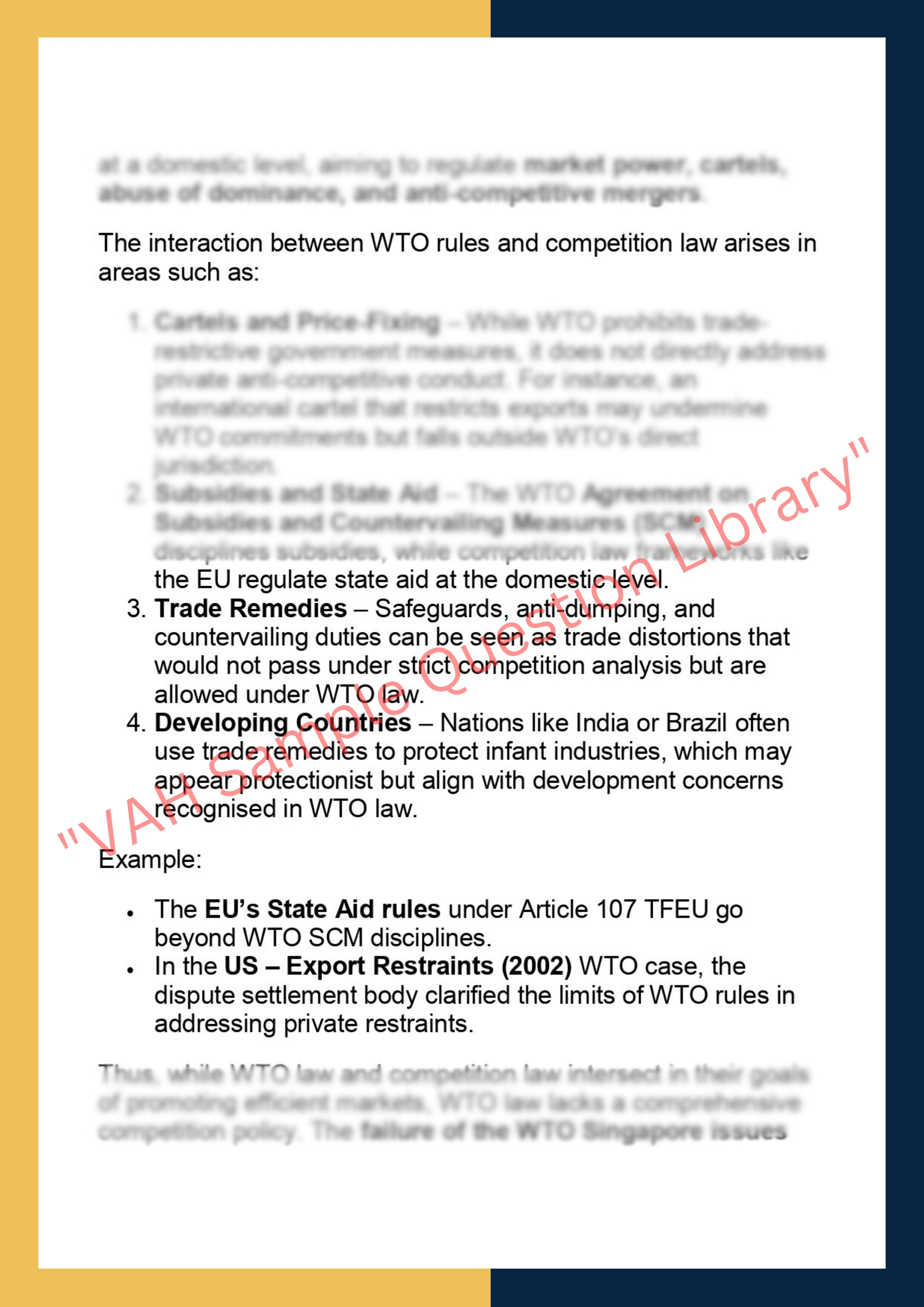 LAWS90095  – International Trade and  Competition Law 2