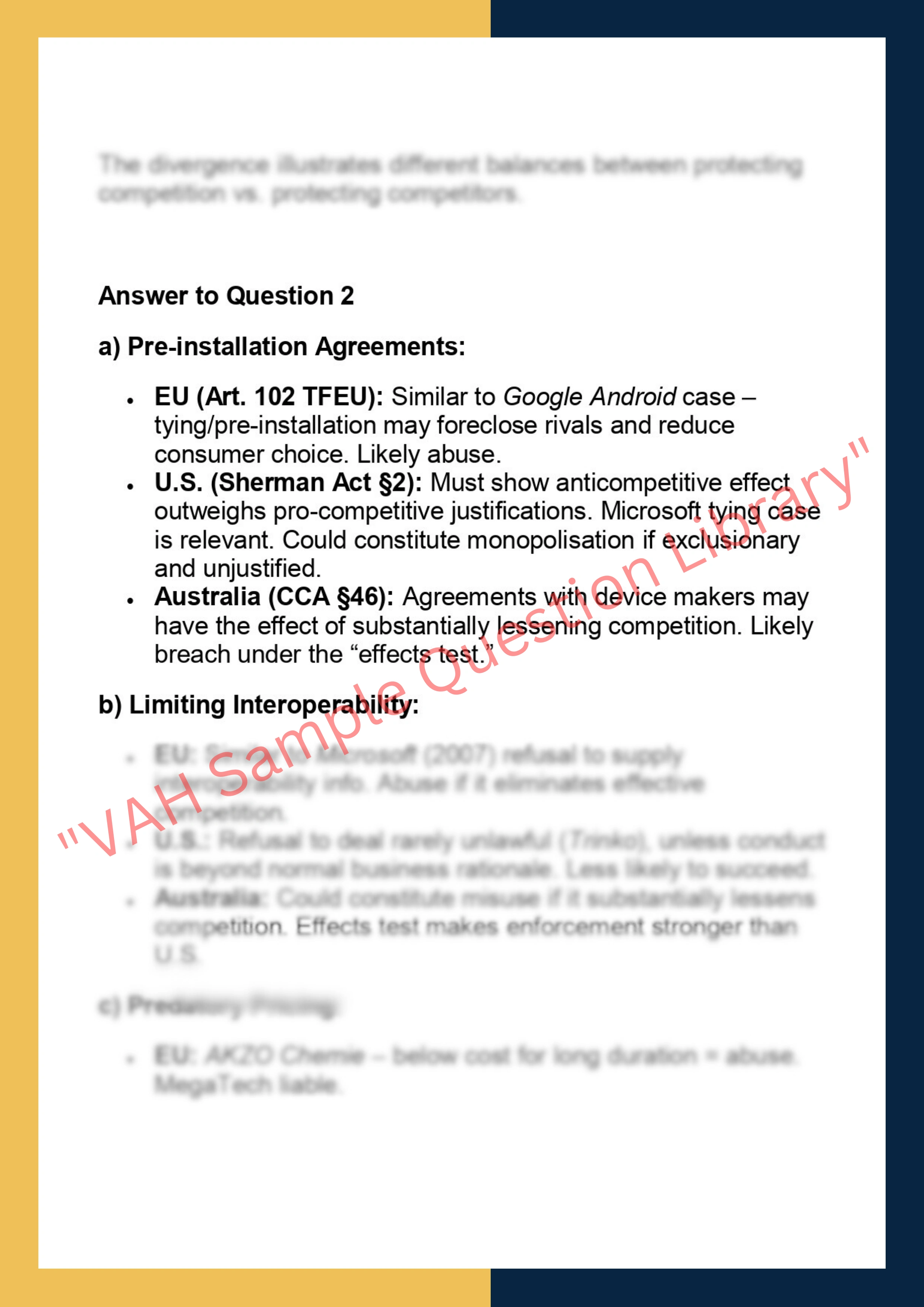 LAWS90066  – Unilateral Conduct 2