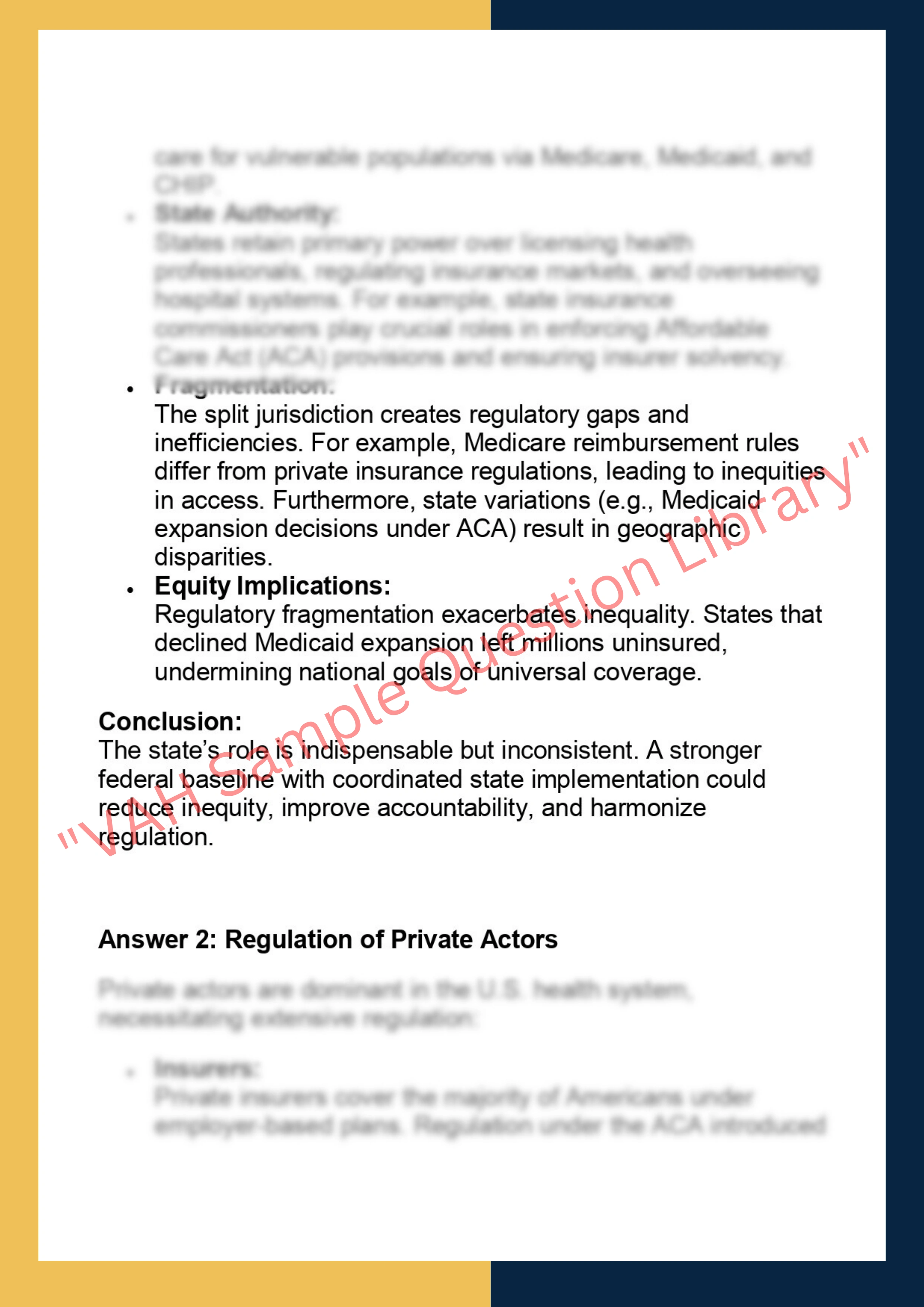 SOLM111– Regulating Health Systems 2