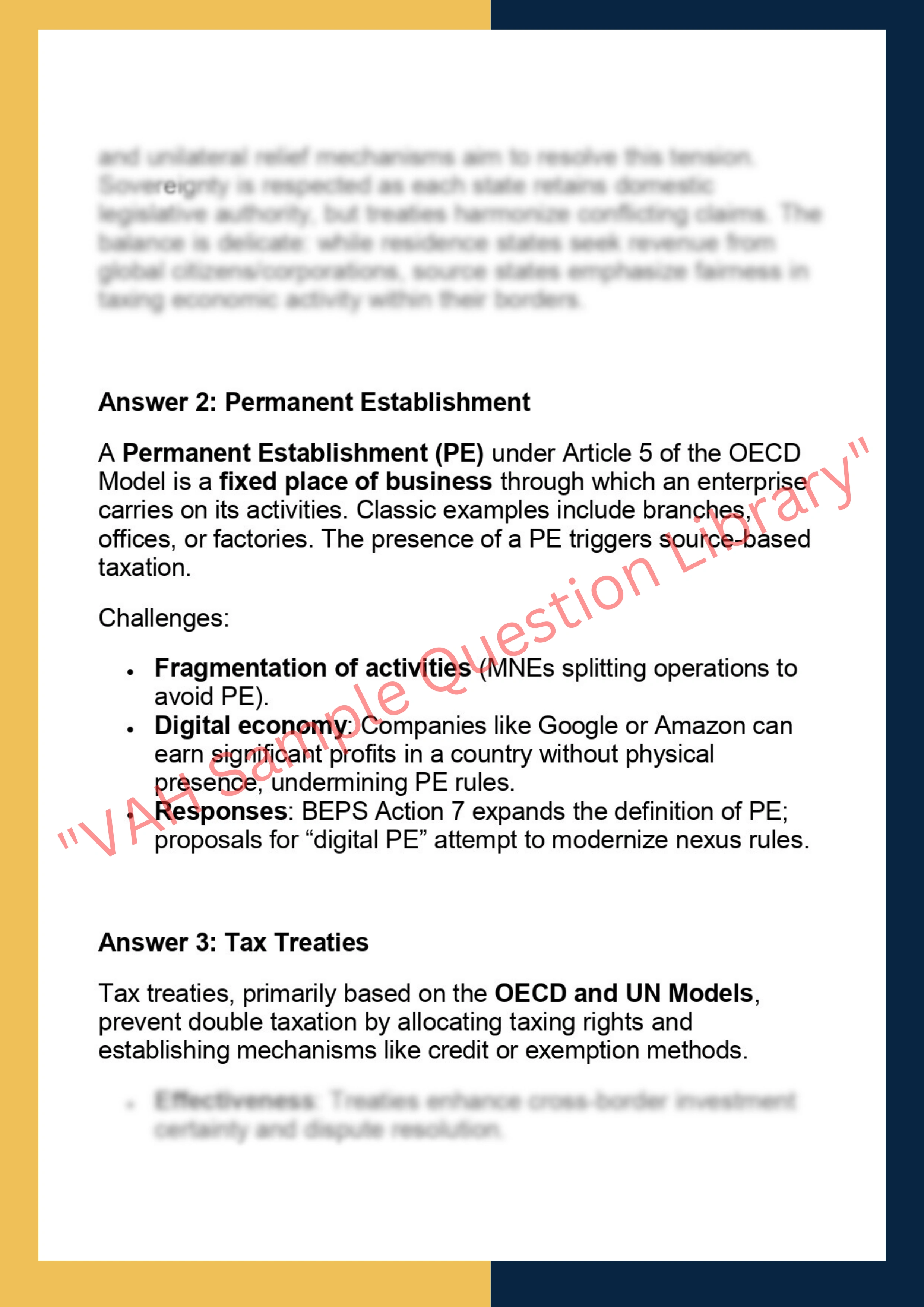 SOLM119–  International Tax Law 2