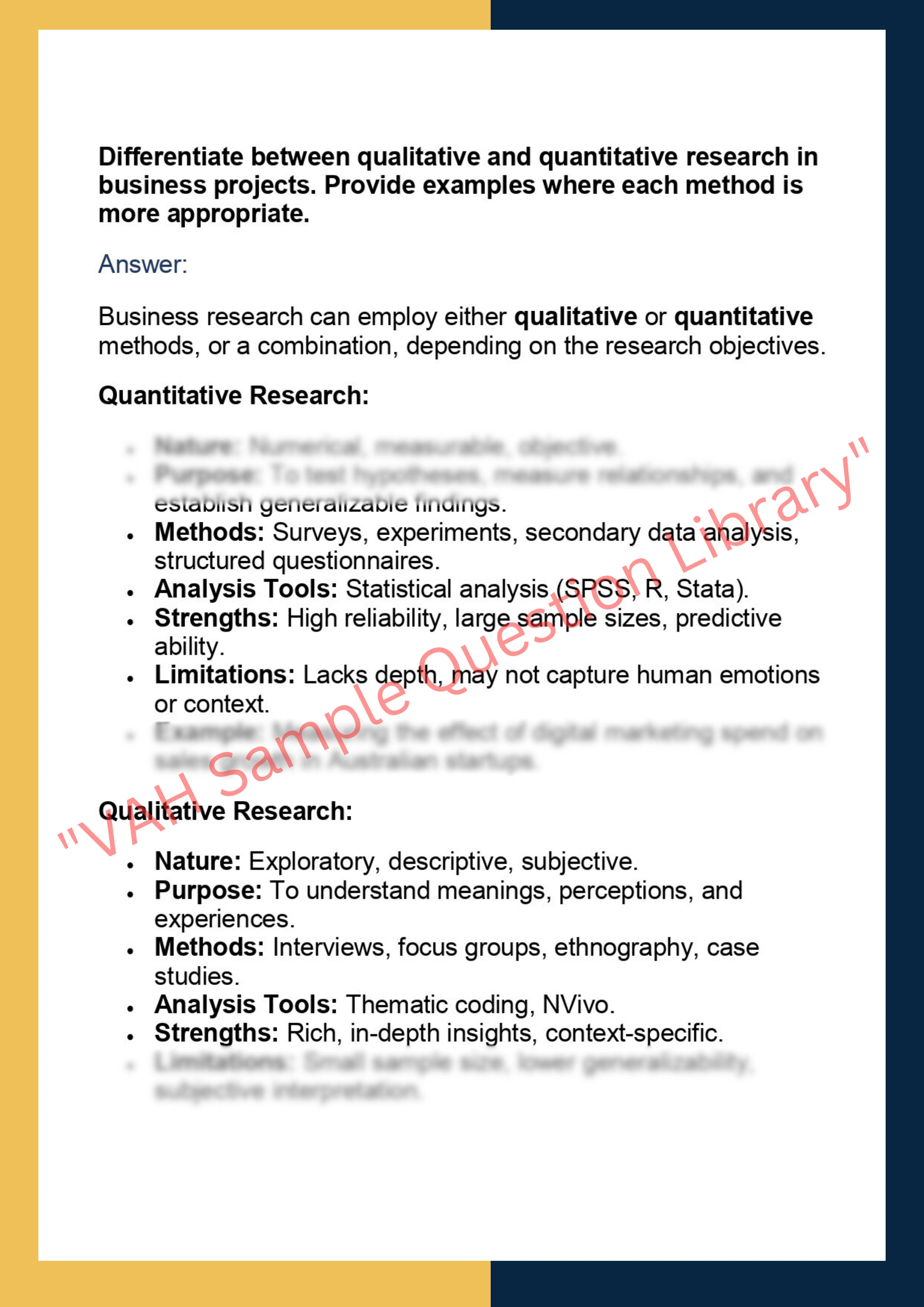 BUSS7001 – Business Research Project 2
