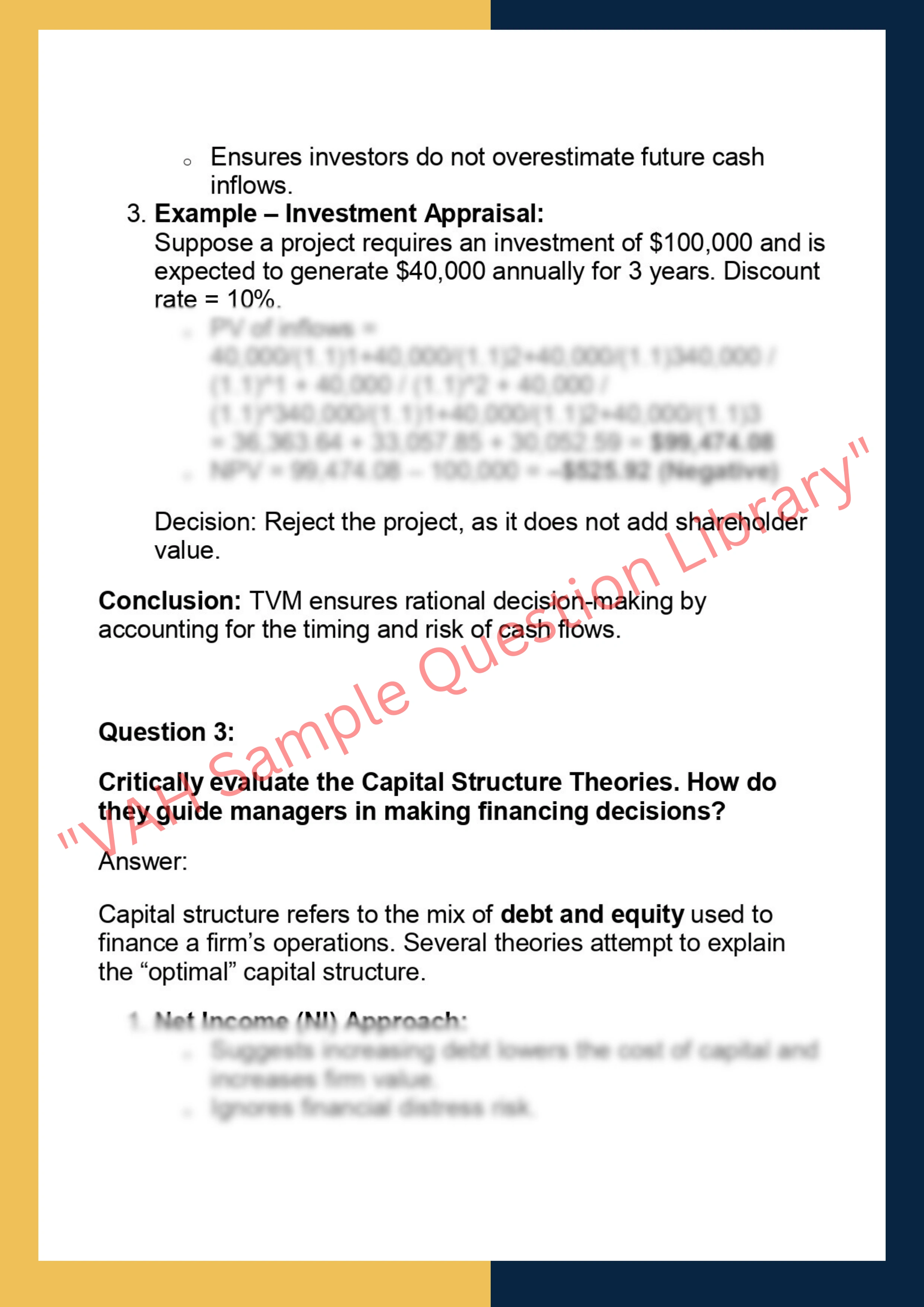 FINC6000 –  Financial Management 2