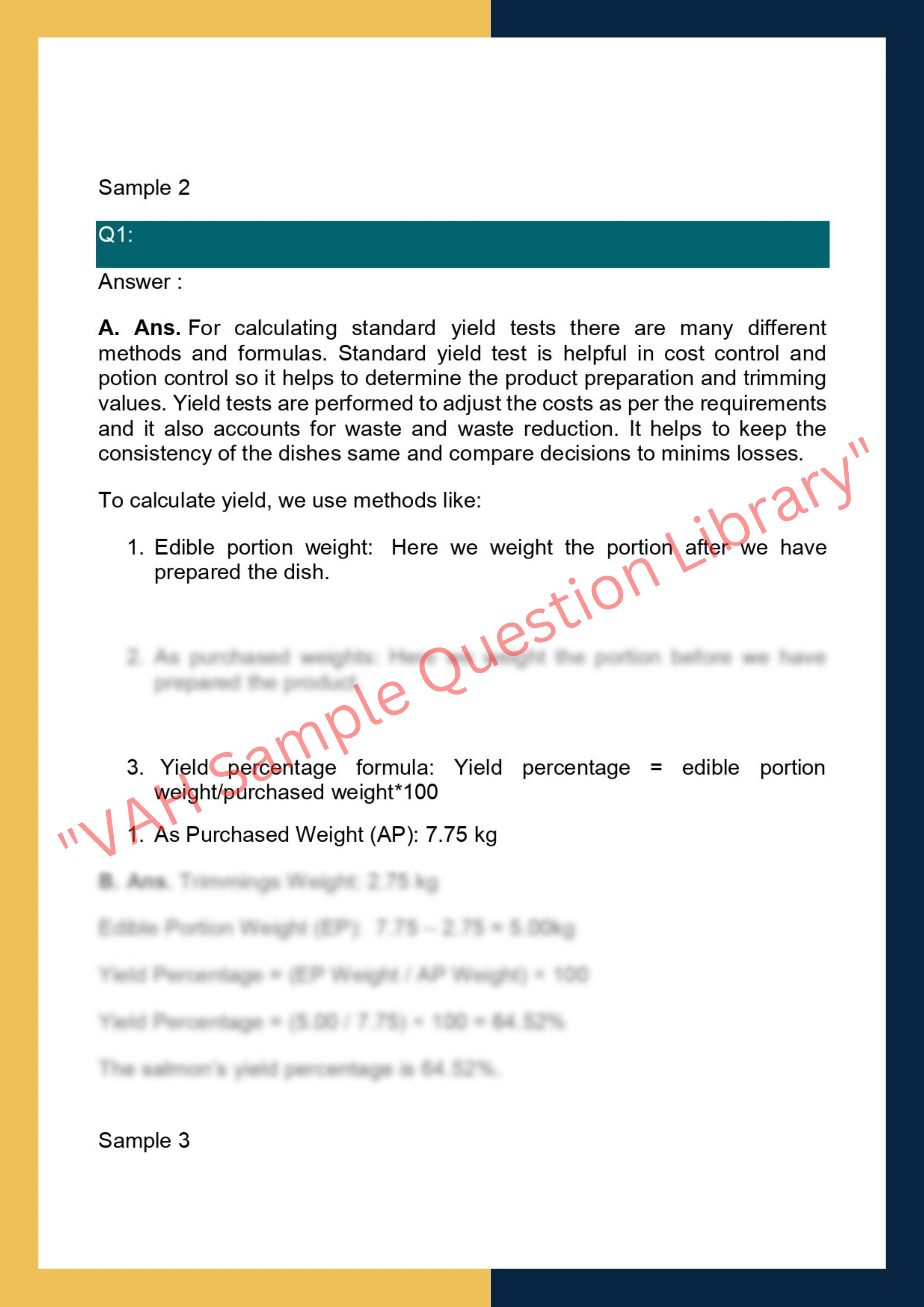 Assignment sample solution of SITHKOP012 - Develop menus for special dietary requirements 2