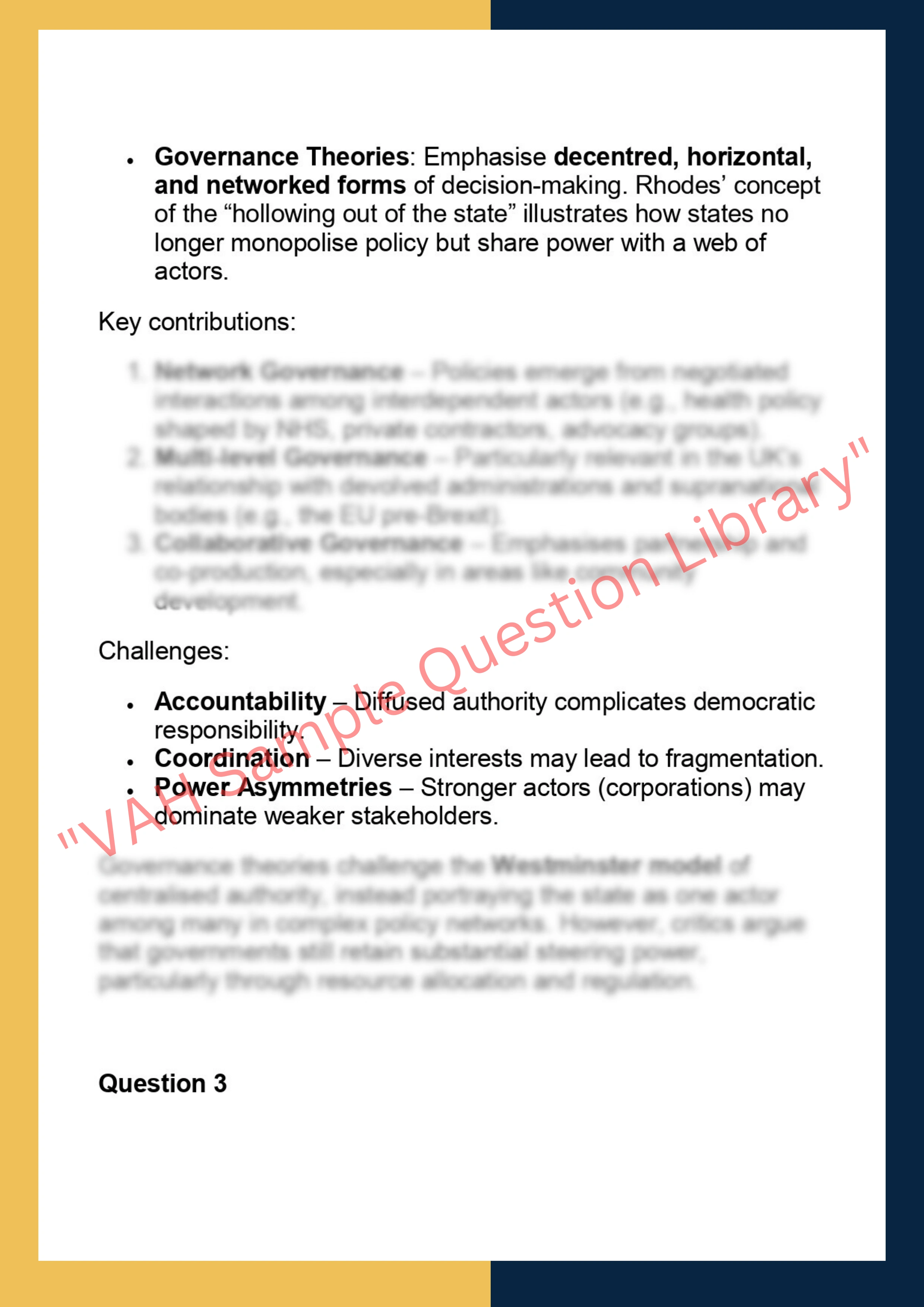PUBL7023 – Public Policy & Governance 2