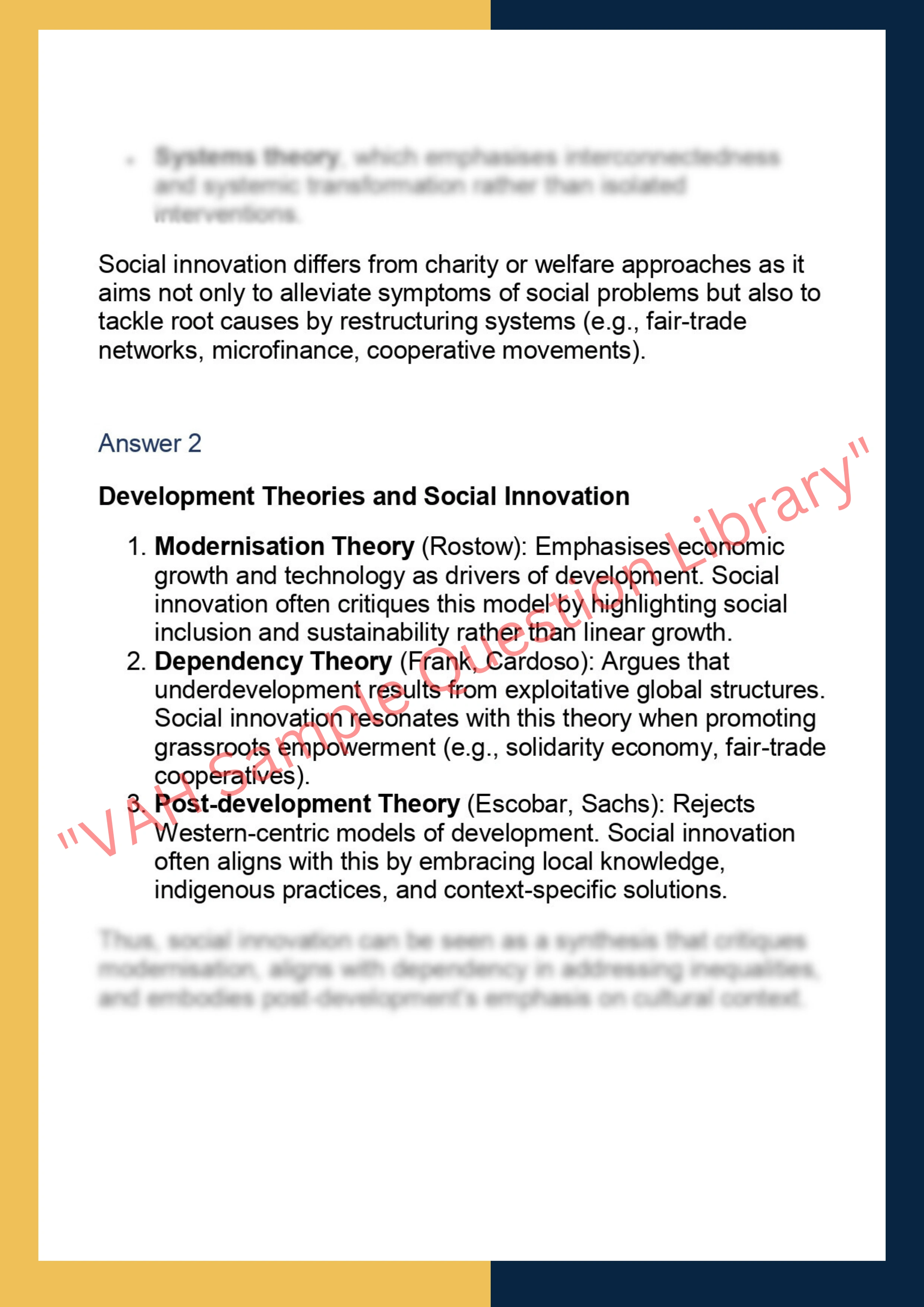 SOCI7200 – Social Innovation & Development 2