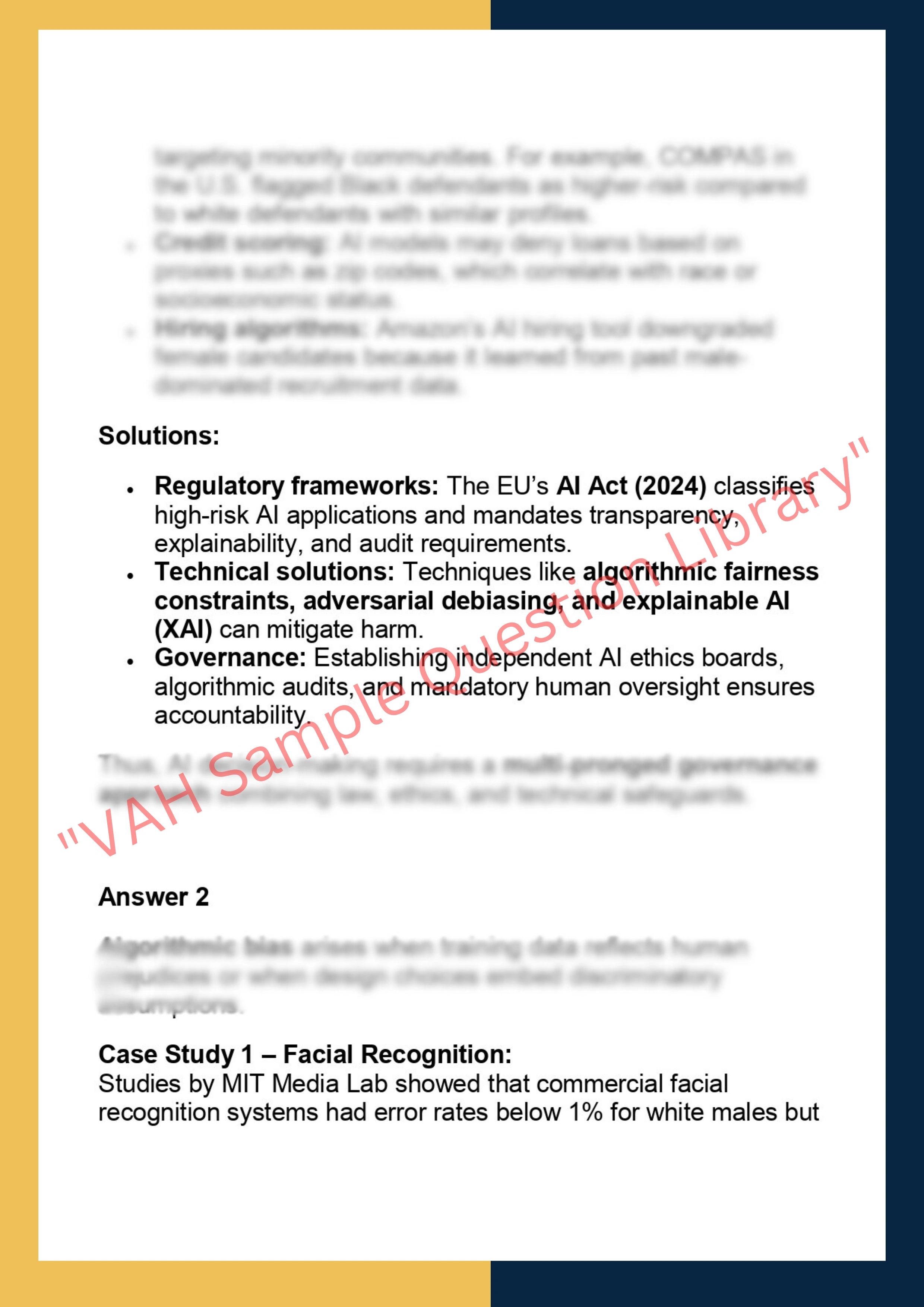 COMP7211 – Artificial Intelligence & Ethics 2