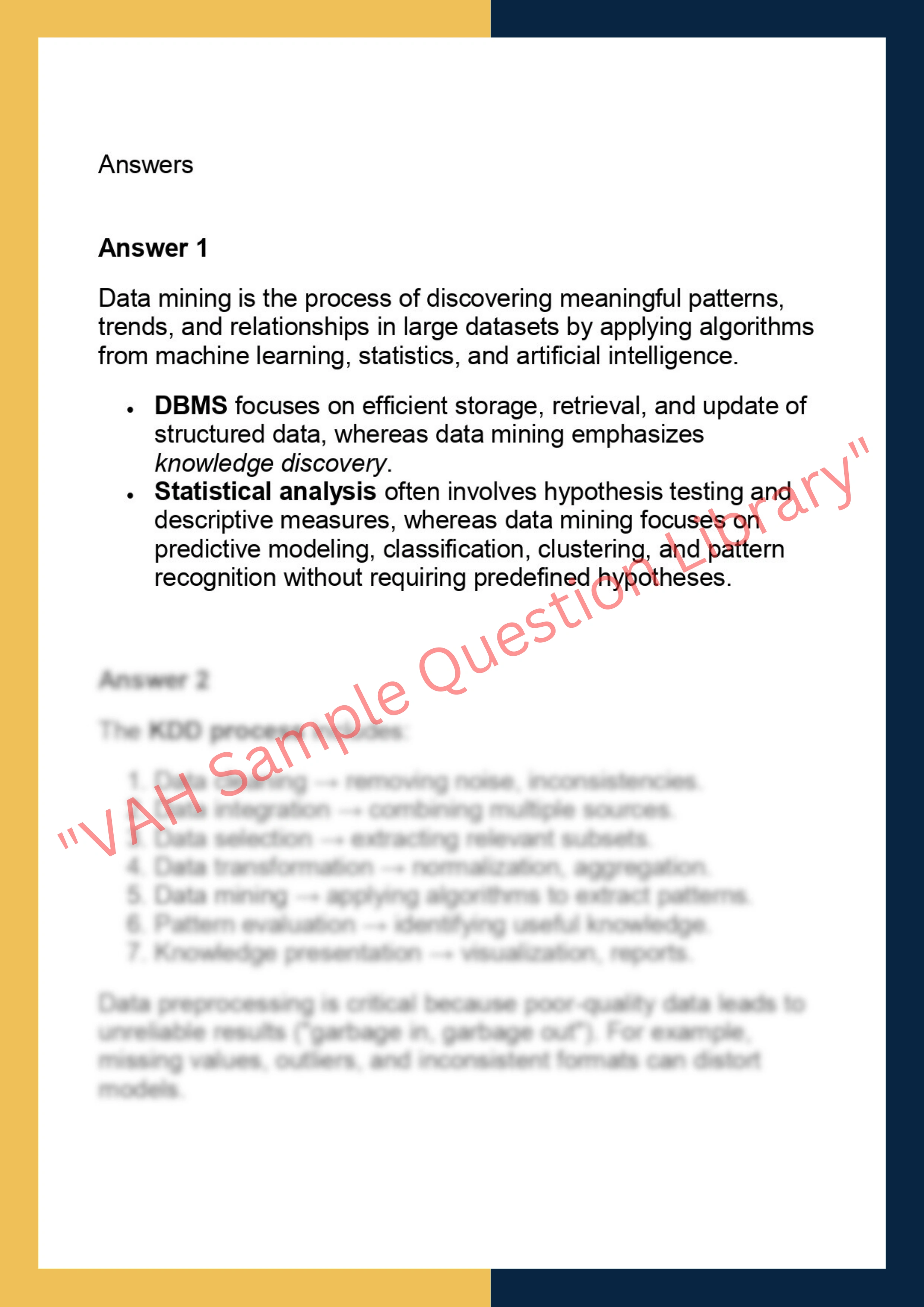 ANLY 600–  Data Mining 2
