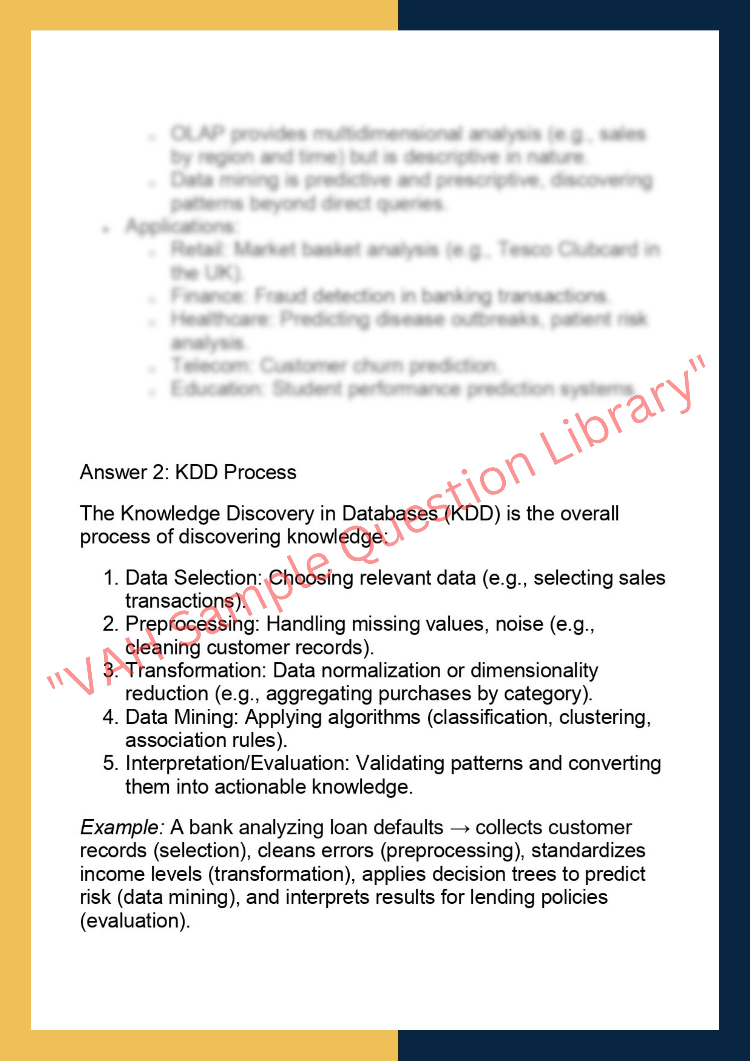 CS 634 – Data  Mining 2