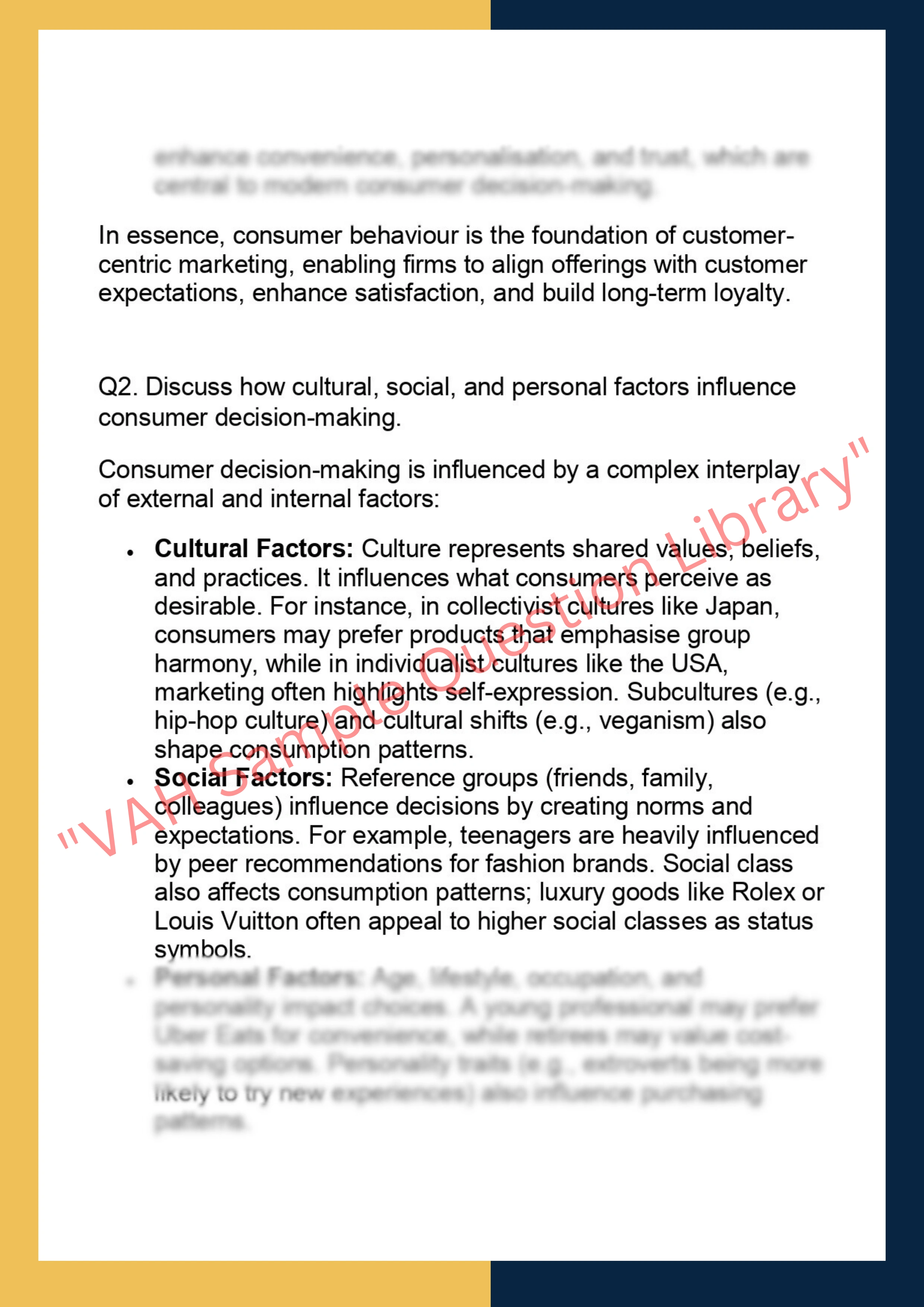 MKTG6002  – Consumer Behaviour 2