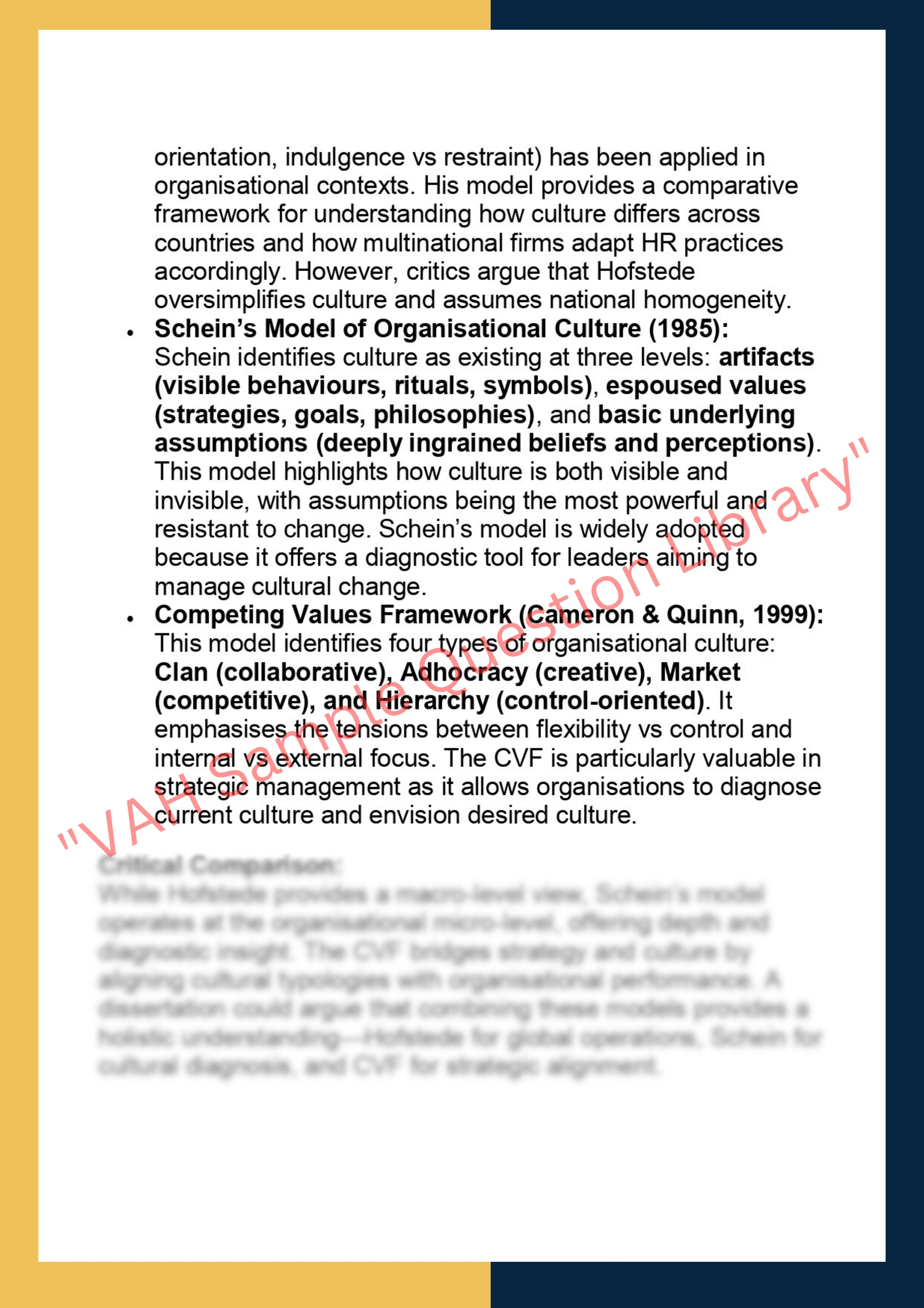 MGMT7201– Organisational Behaviour  Dissertation 2