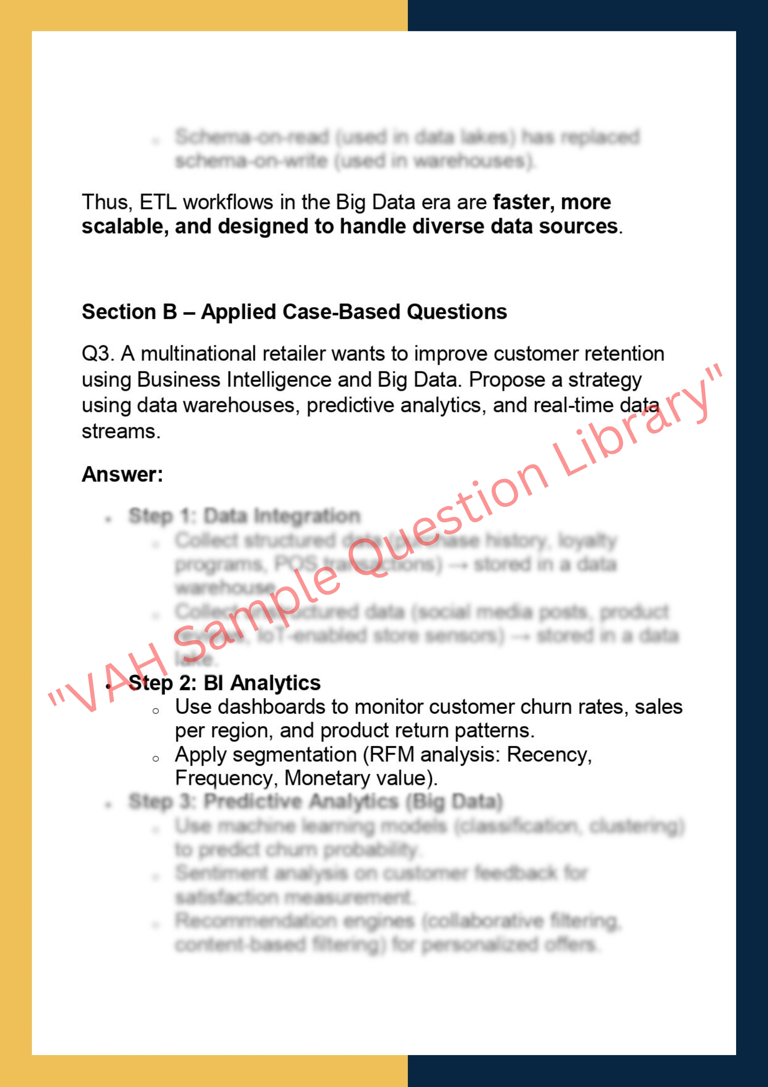 INFS7310 – Business Intelligence & Big Data 2