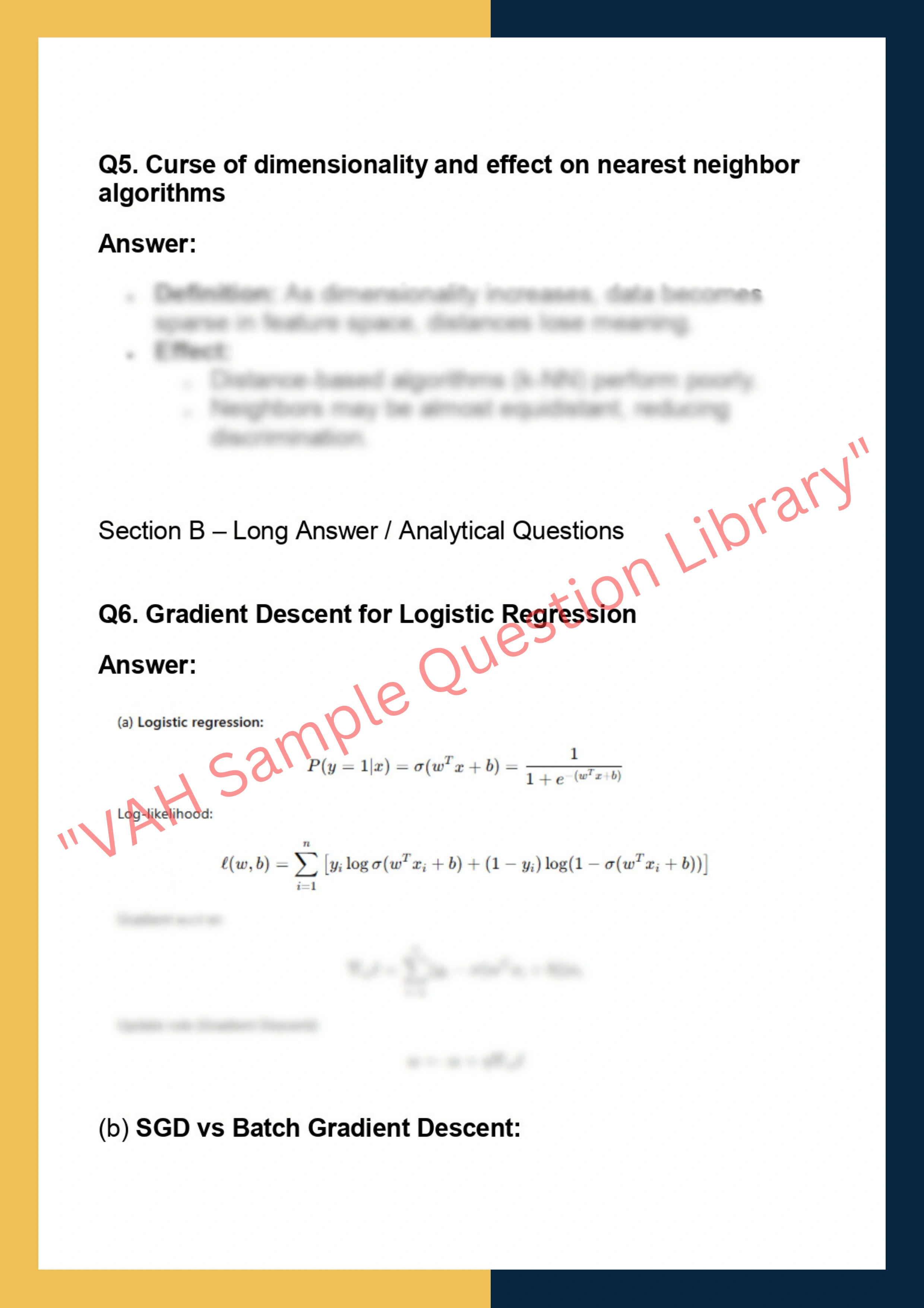 CS 589 – Machine Learning Algorithms 2