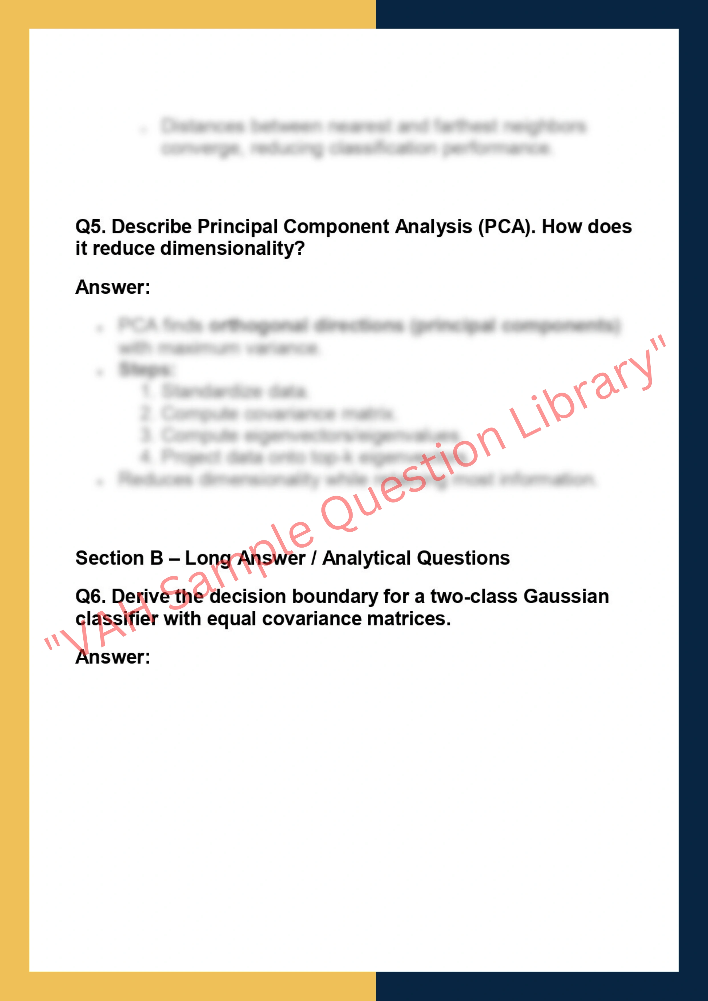 ECE 657 – Pattern Recognition and Machine  Learning 2