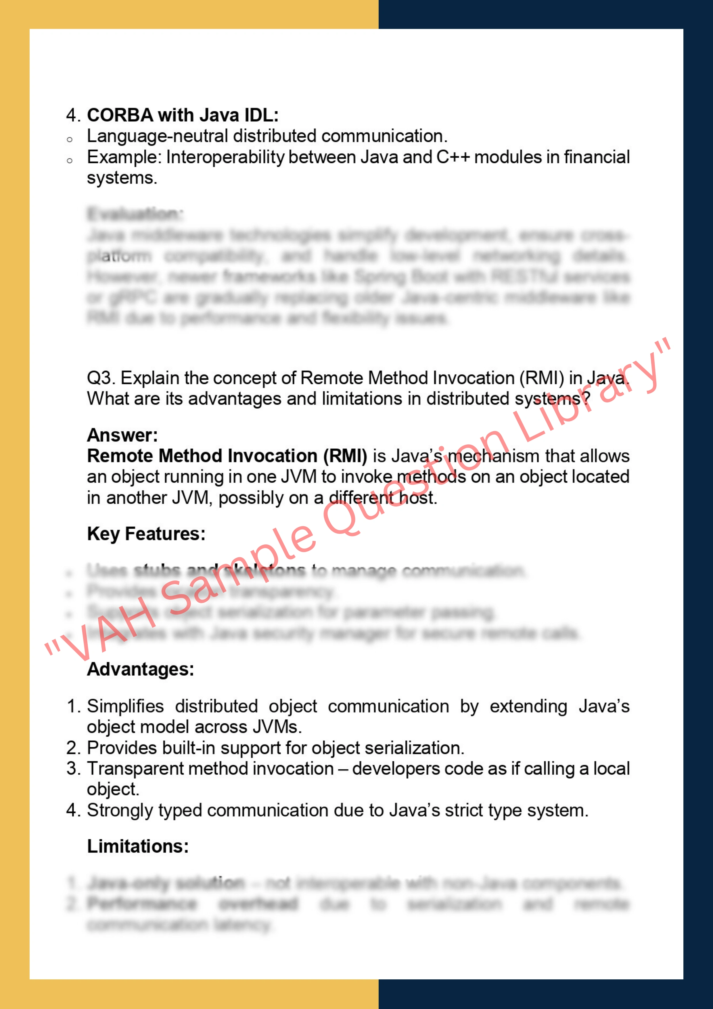 DSJ605 Distributed Systems using Java 2