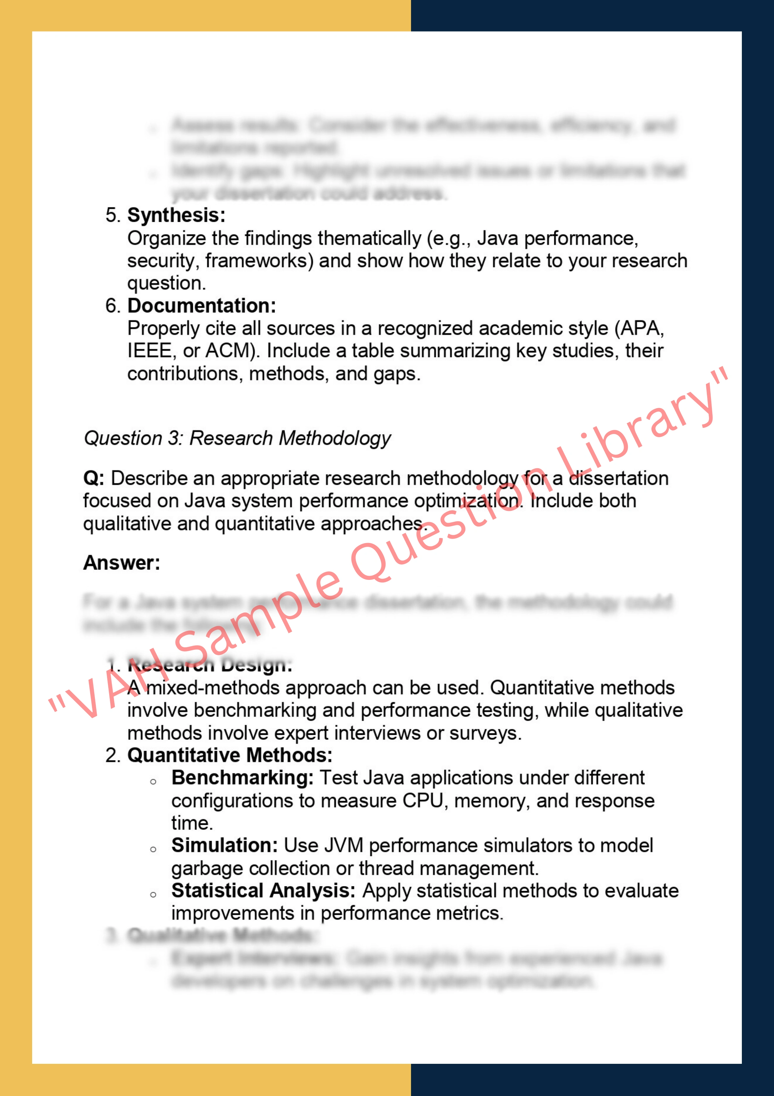 MDJ641 – Master’s Dissertation in Java  Systems 2