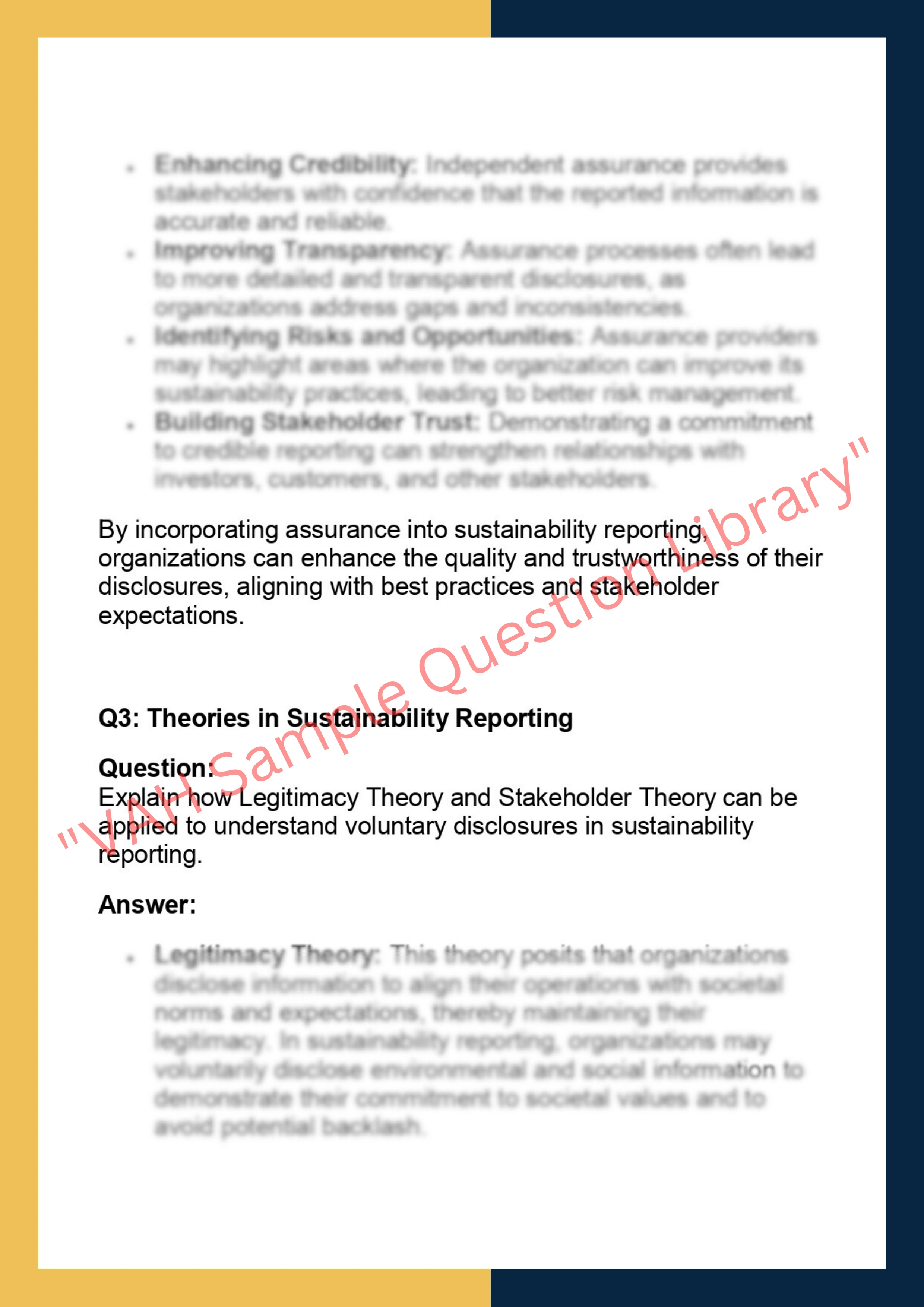 ACCT90031 - Sustainability Reporting &  Management 2