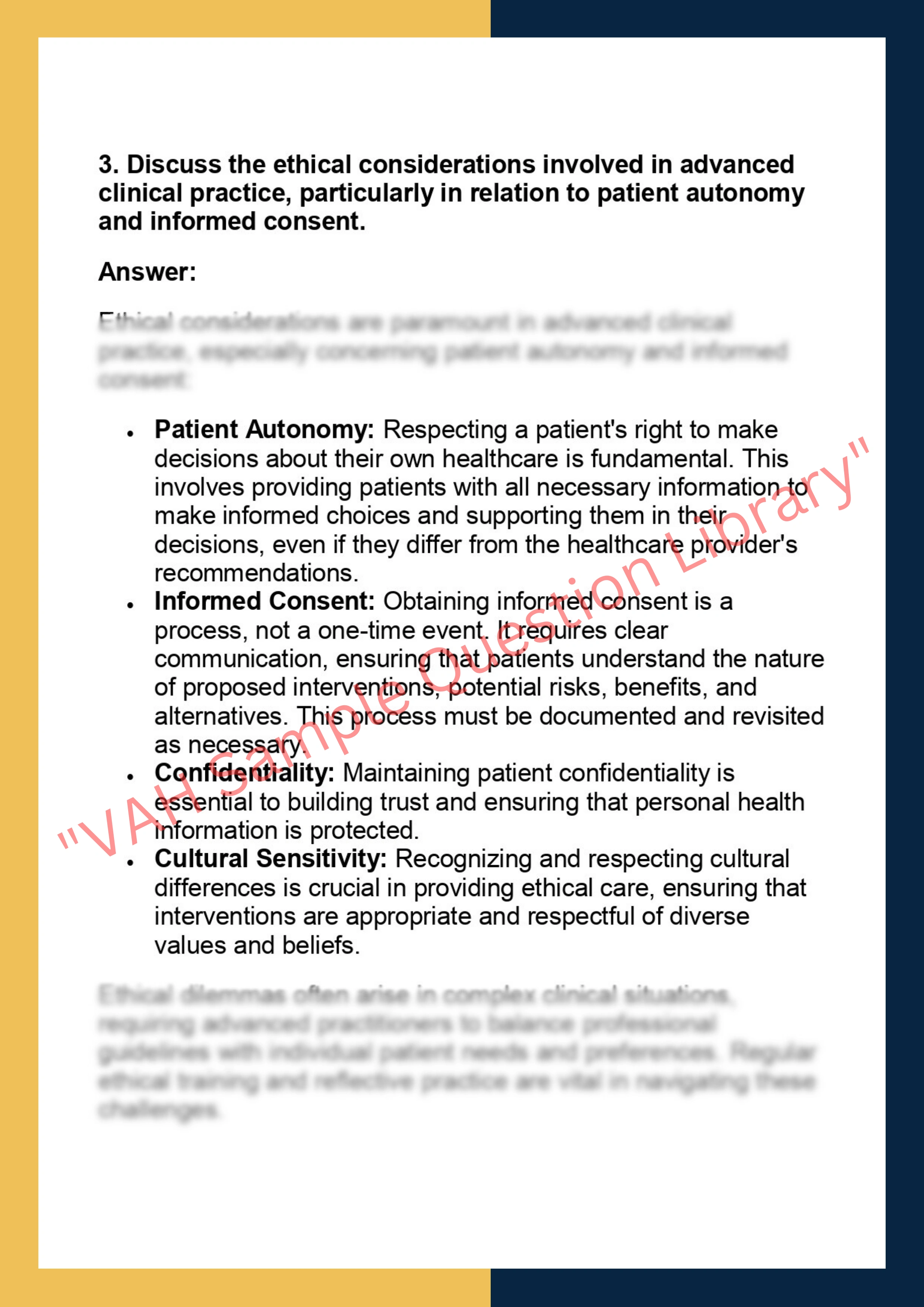 NUR2 – Advanced Clinical Practice 2